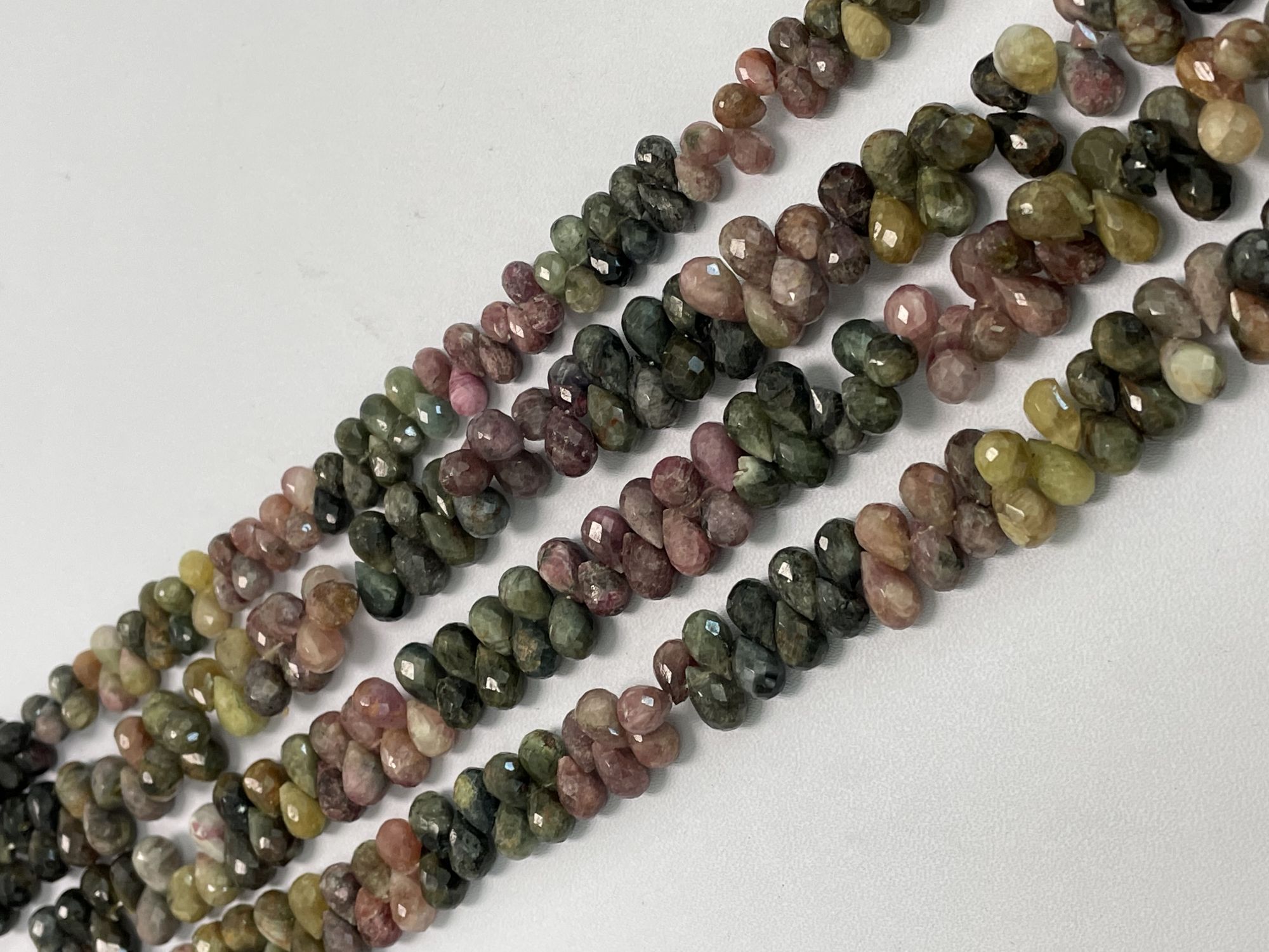 Multi Tourmaline Drop Faceted