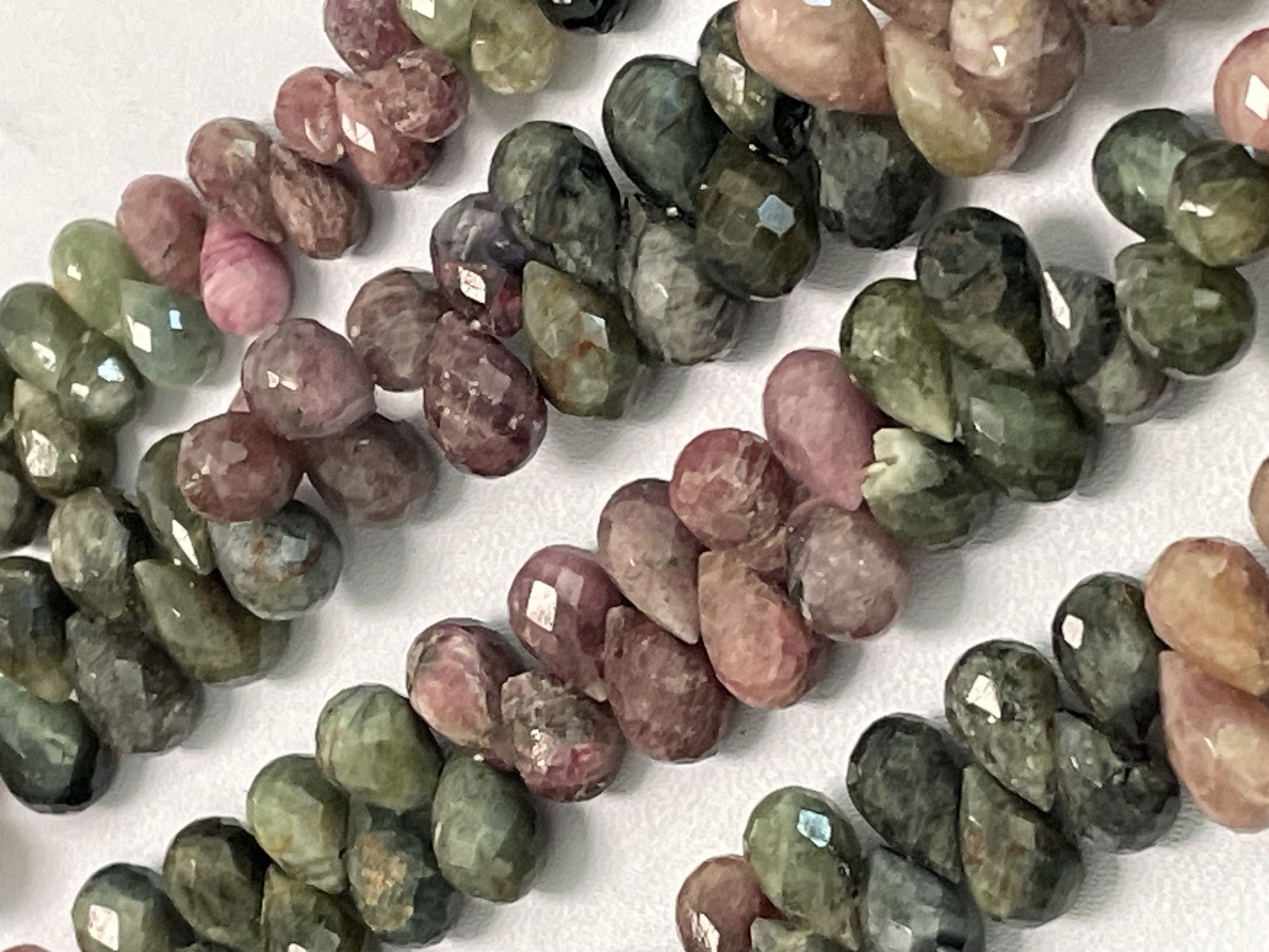 Multi Tourmaline Drop Faceted
