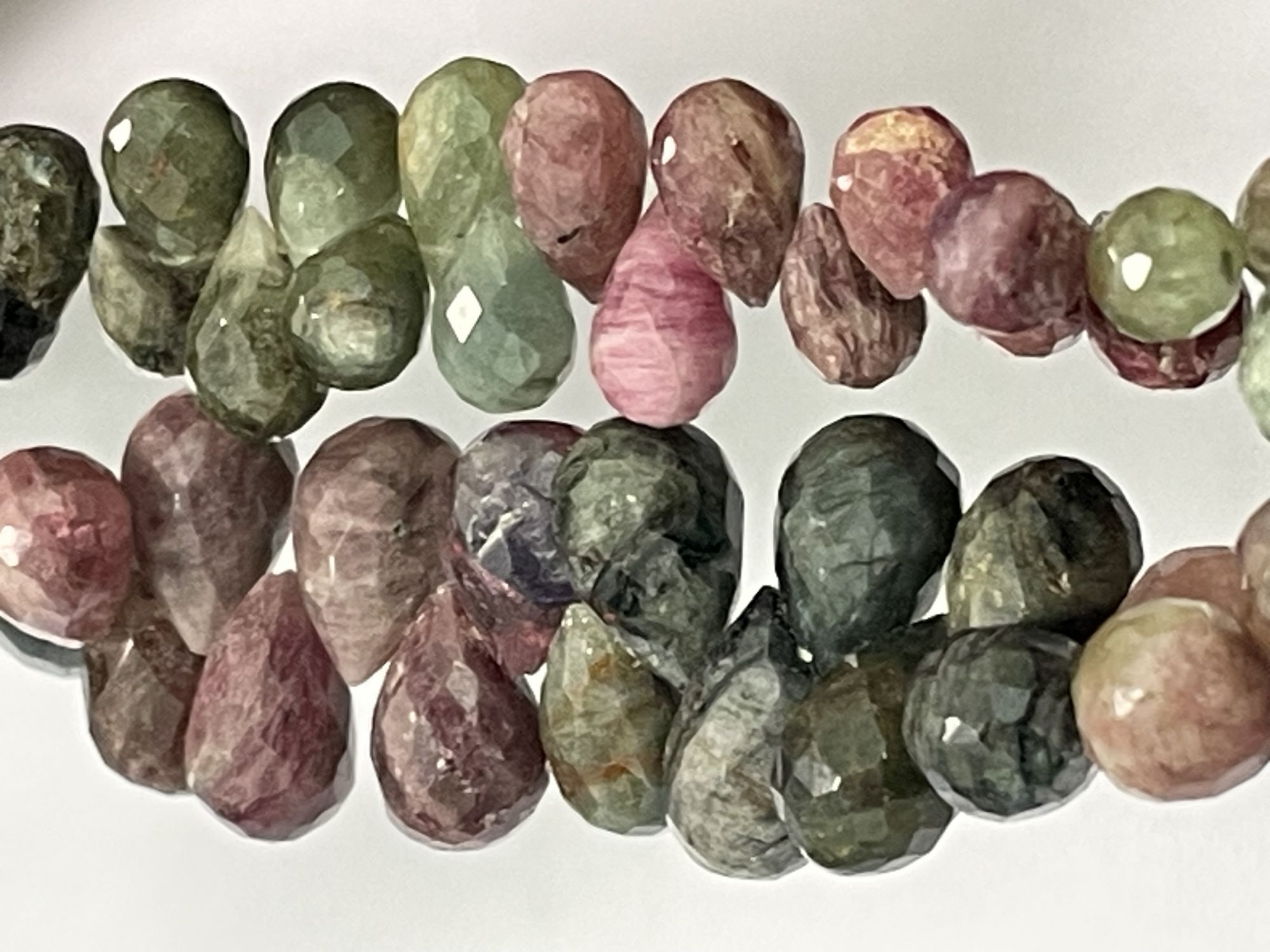 Multi Tourmaline Drop Faceted