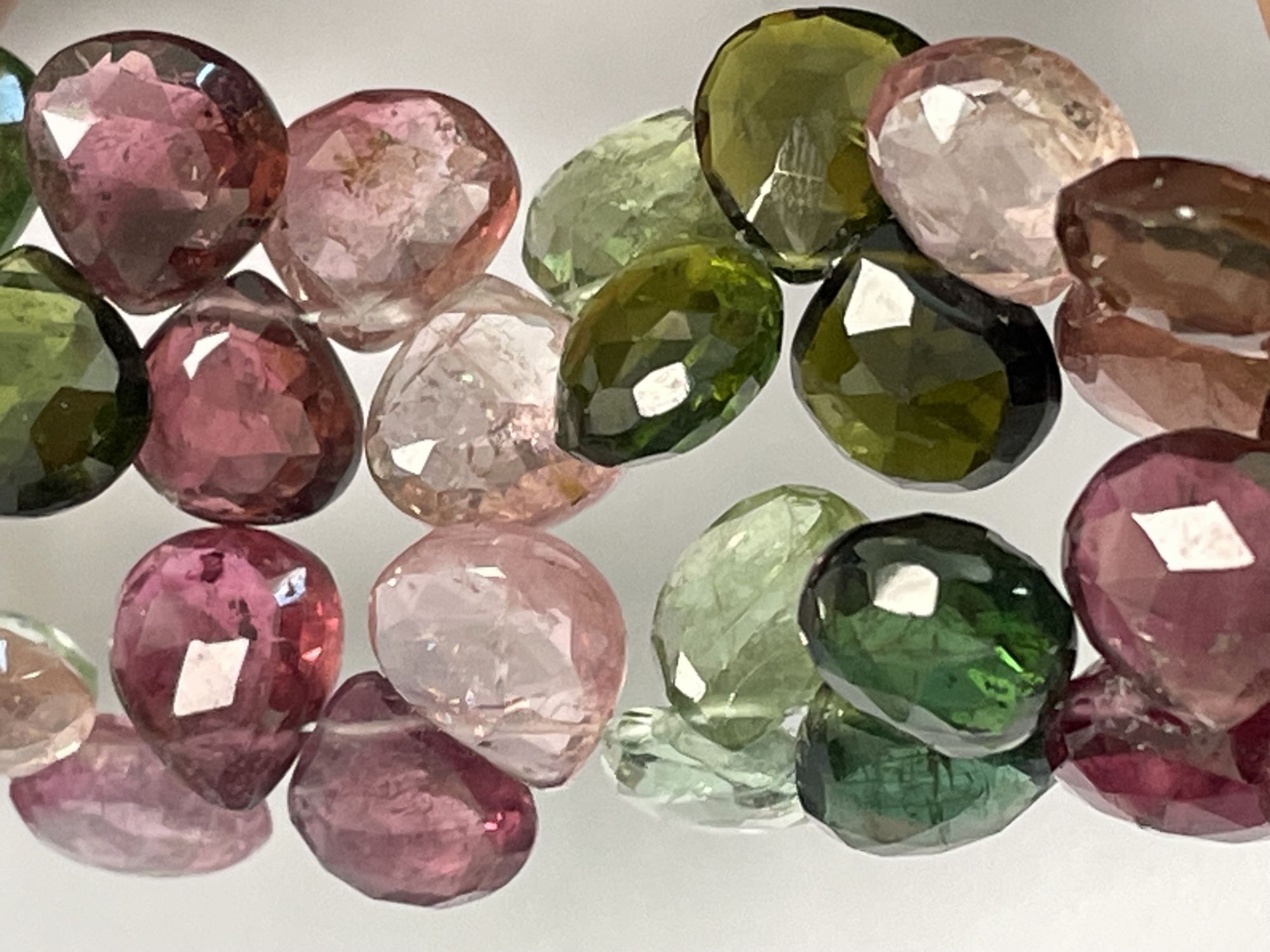 Multi Tourmaline Heart Faceted