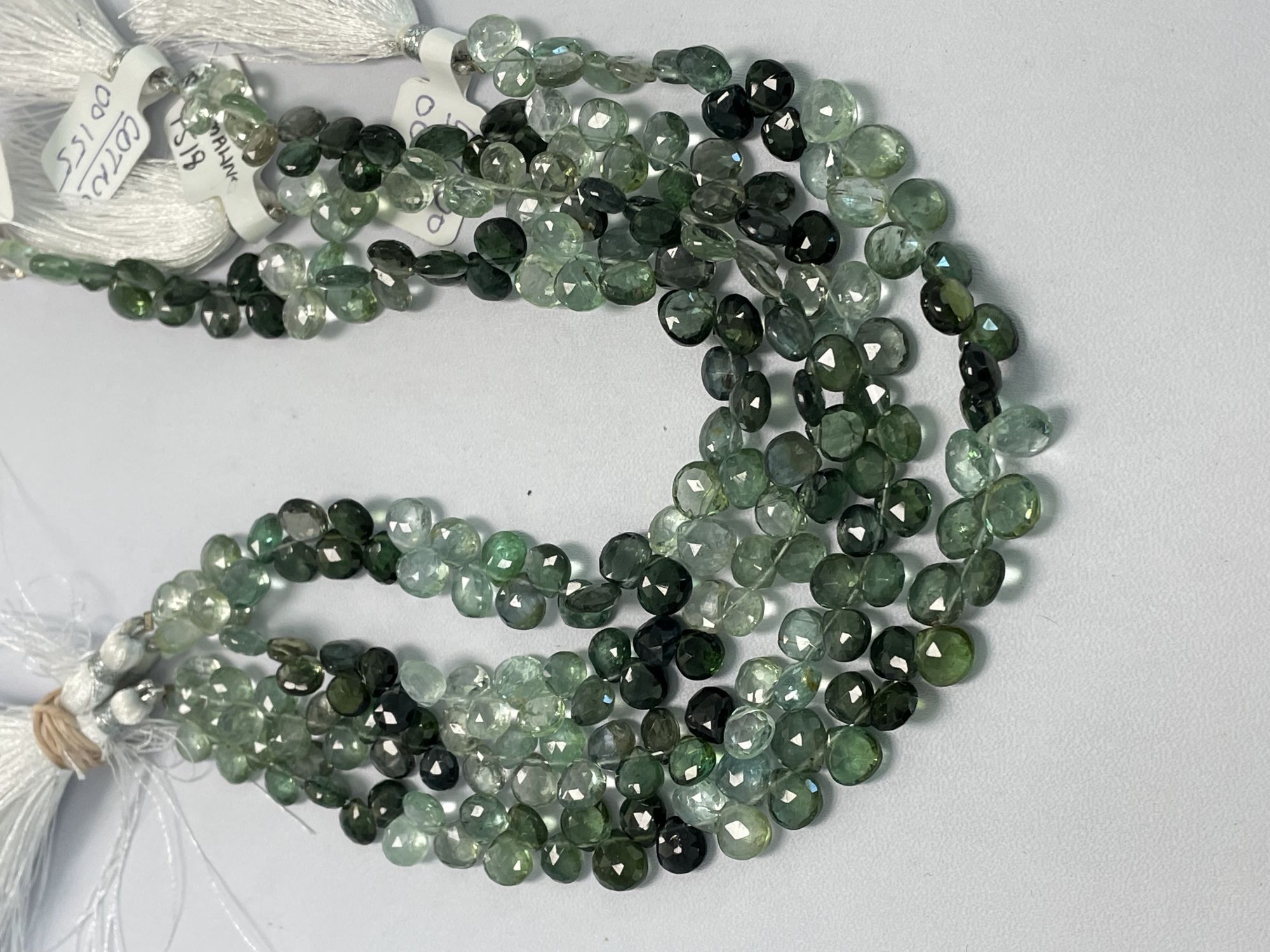 Shaded Green Tourmaline Heart Faceted