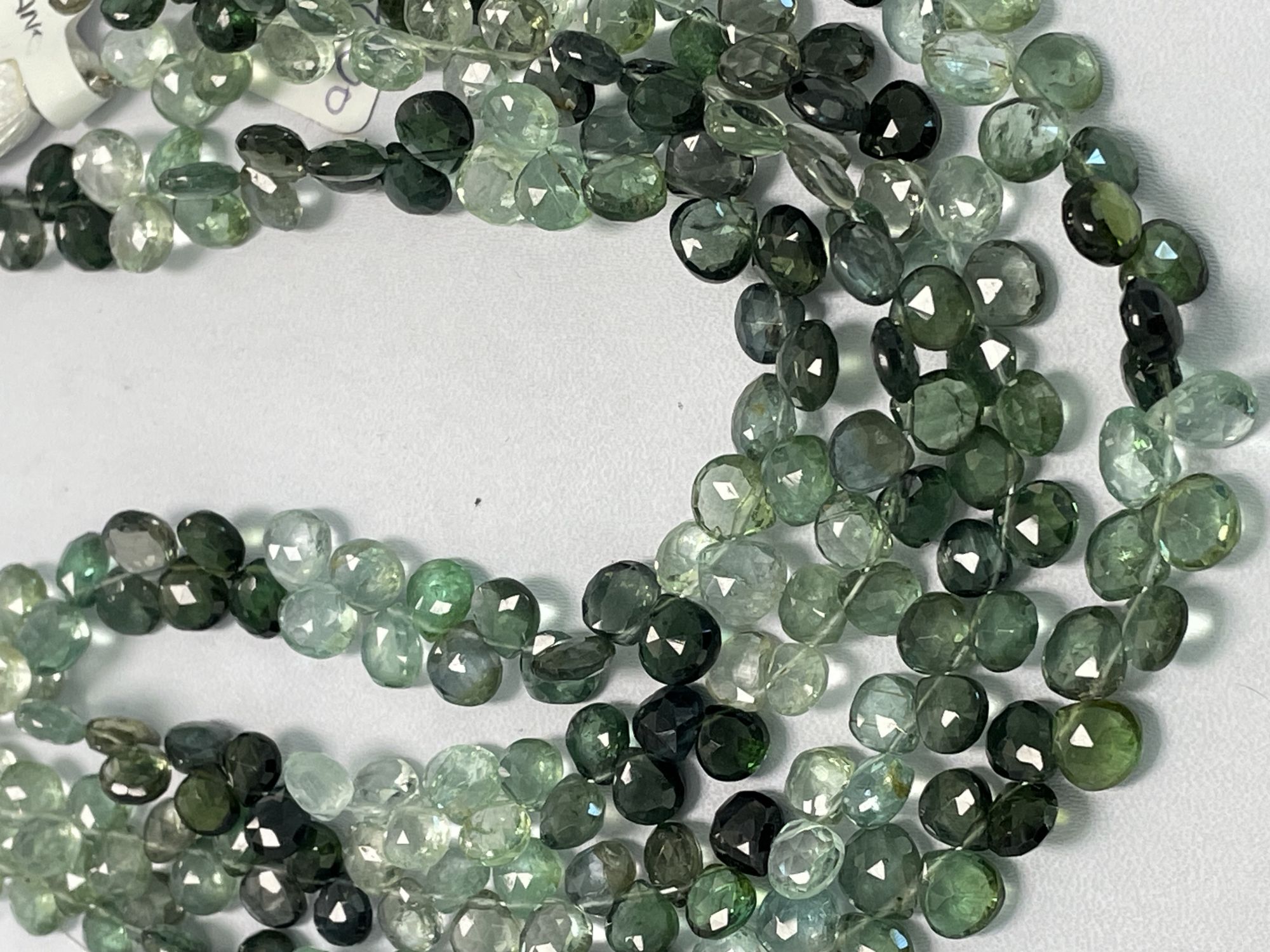 Shaded Green Tourmaline Heart Faceted