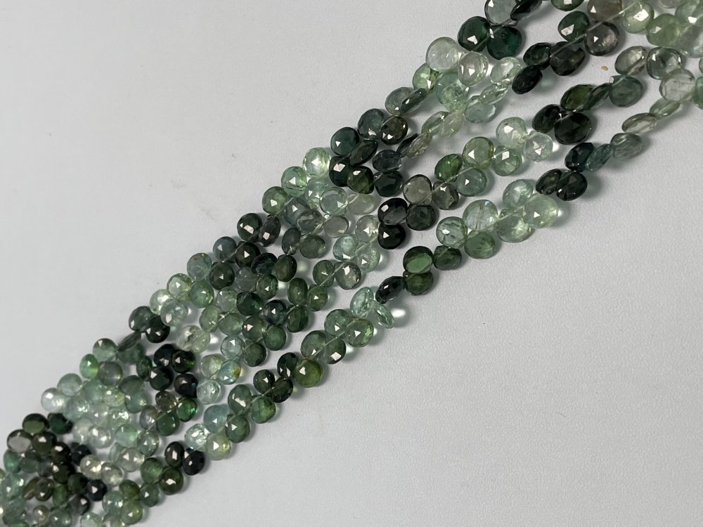Shaded Green Tourmaline Heart Faceted