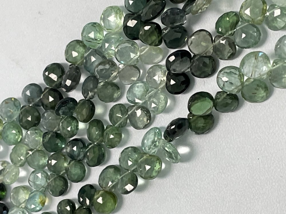 Shaded Green Tourmaline Heart Faceted