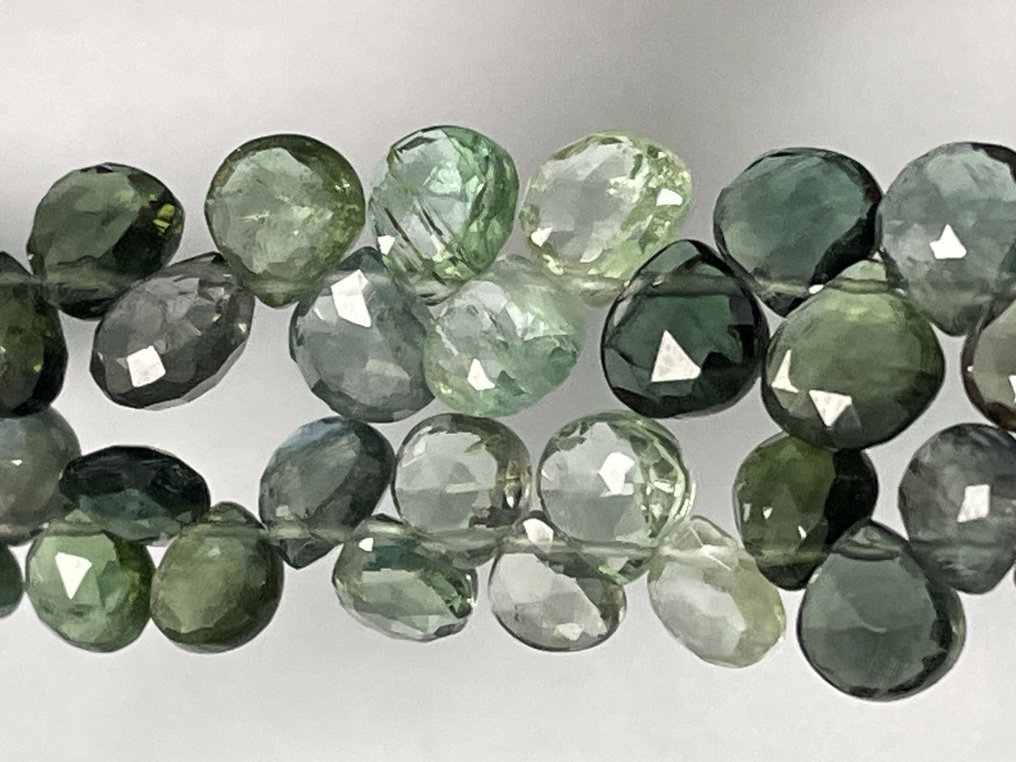 Shaded Green Tourmaline Heart Faceted