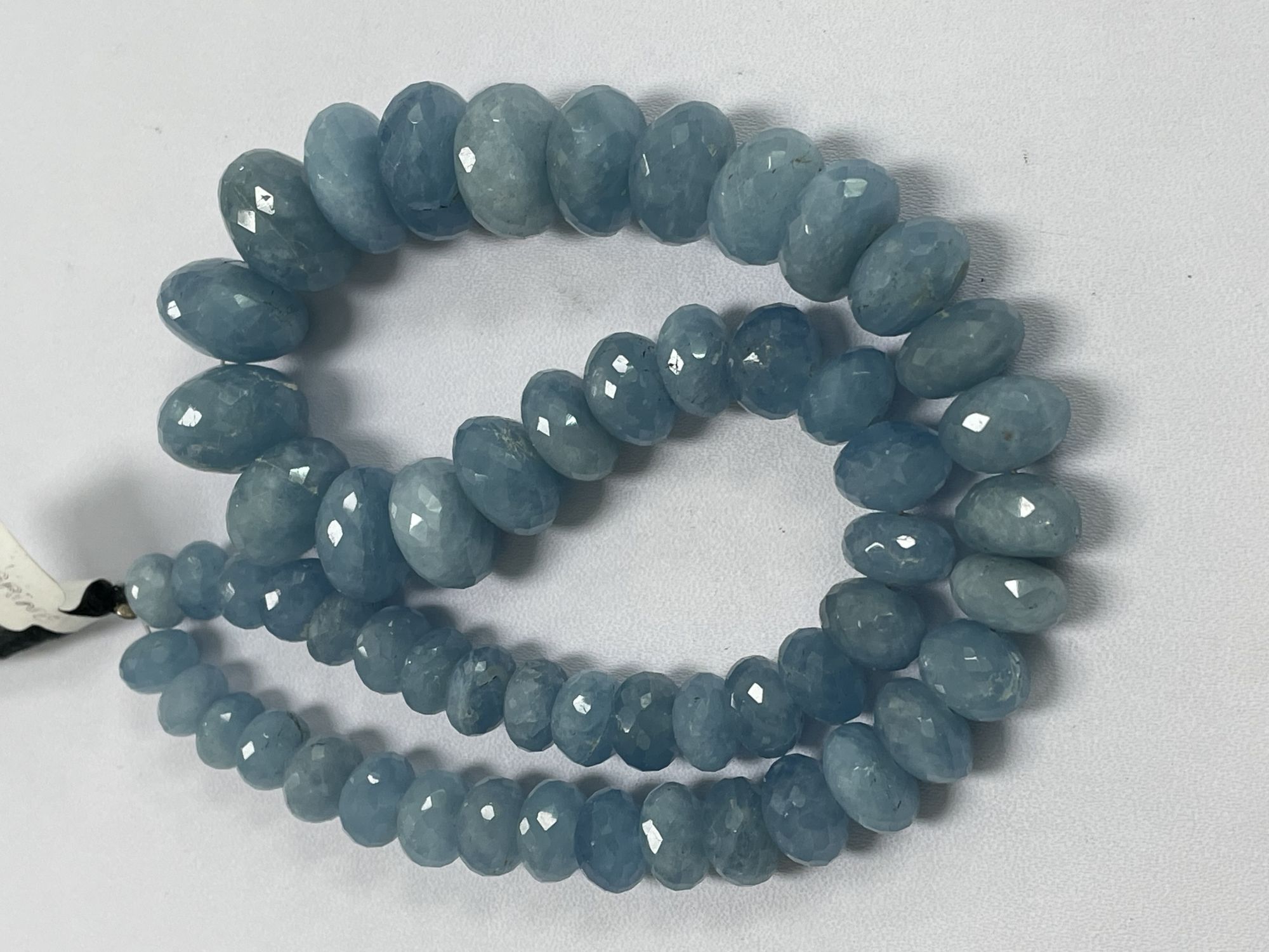 Blue Aquamarine Rondelle Faceted