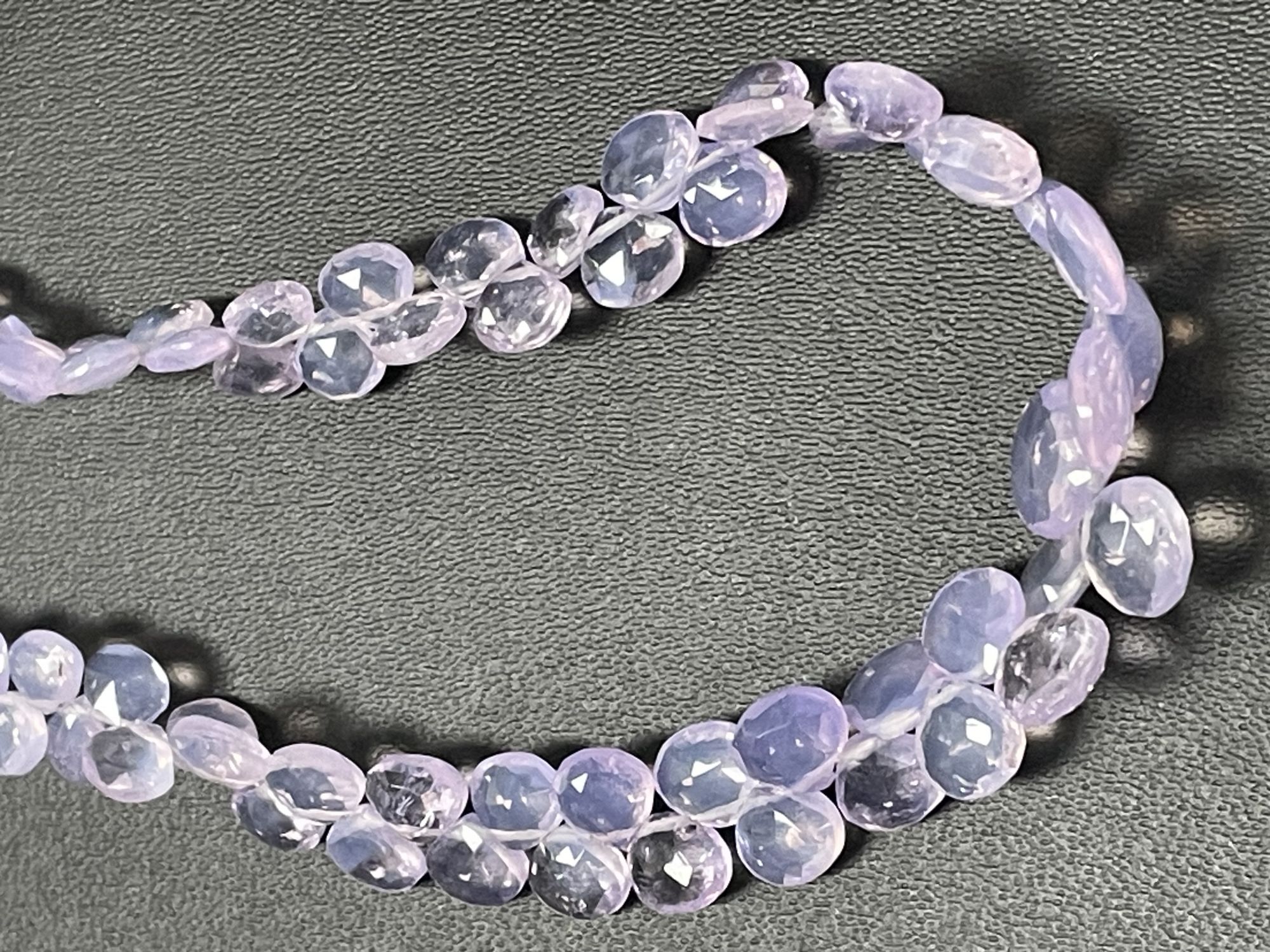 Purple Scorolite Heart Faceted