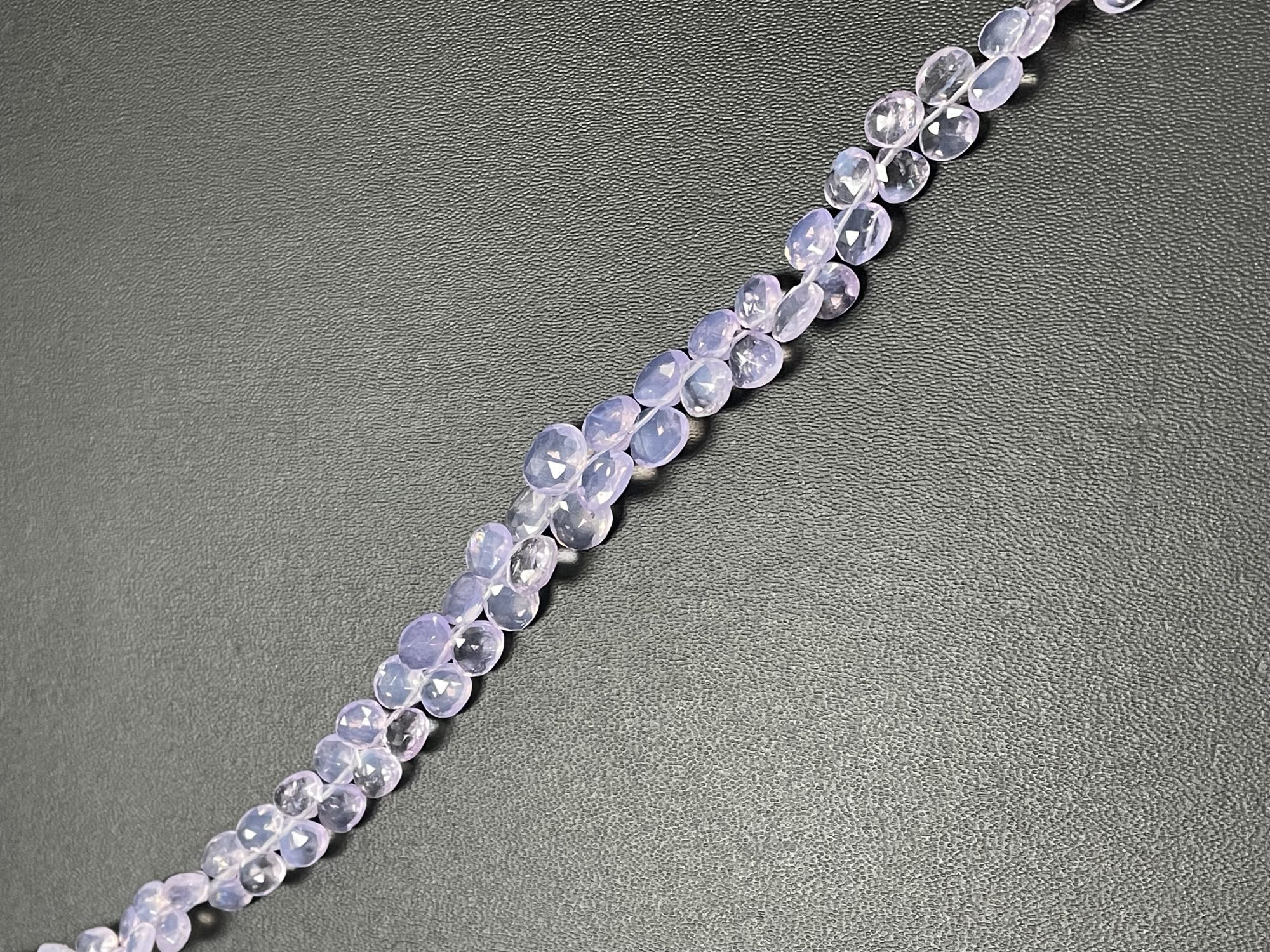 Purple Scorolite Heart Faceted