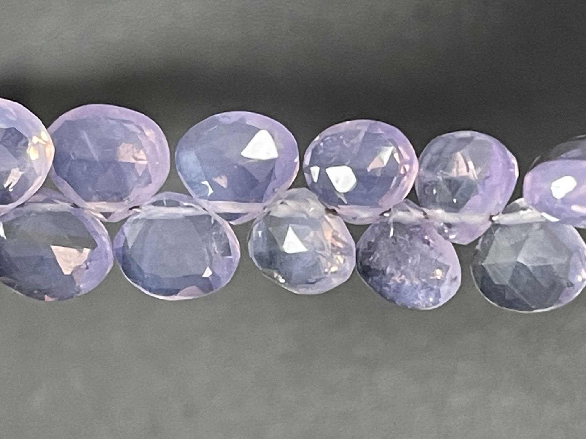 Purple Scorolite Heart Faceted