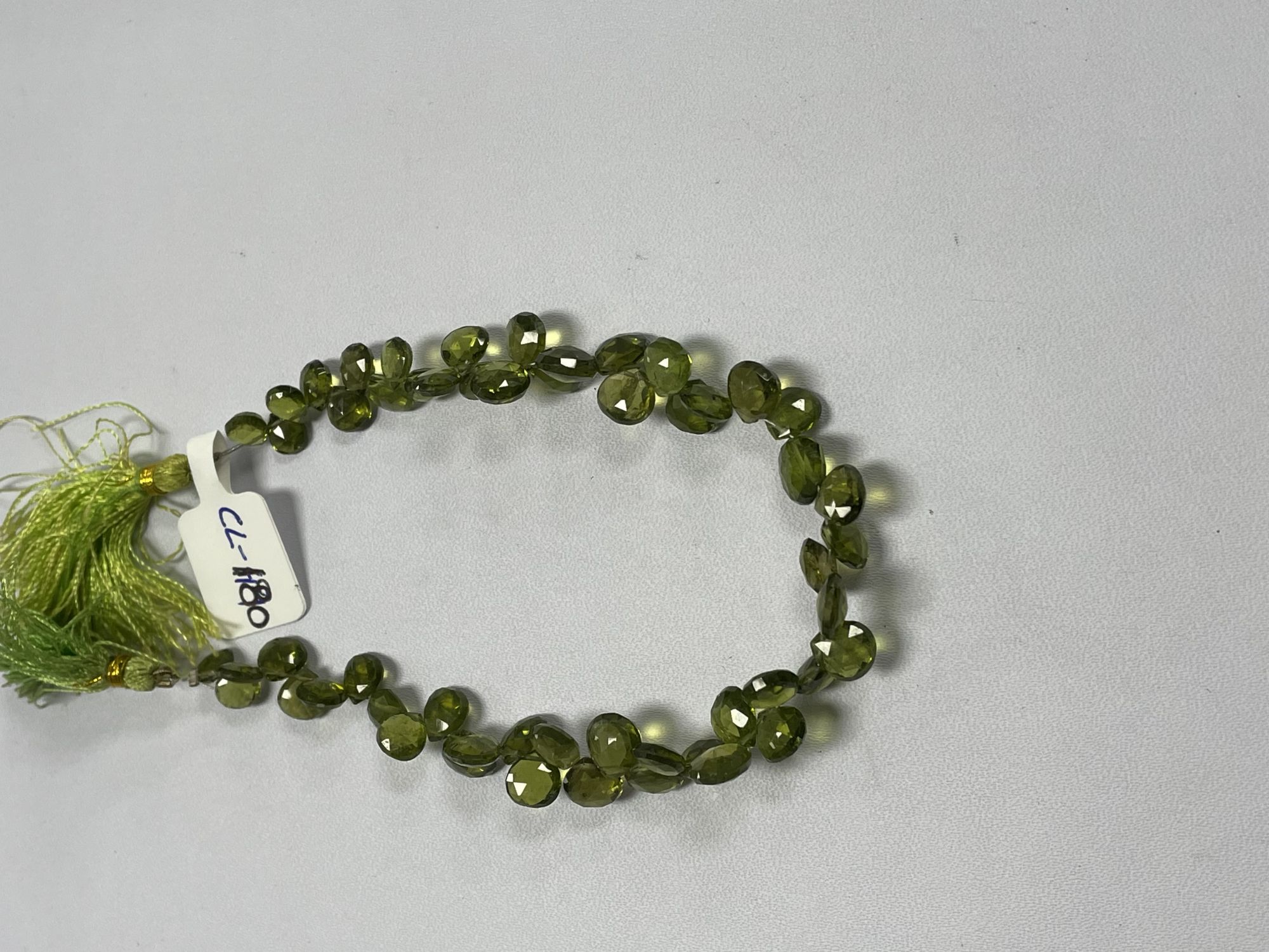Green Vesuvianite Heart Faceted