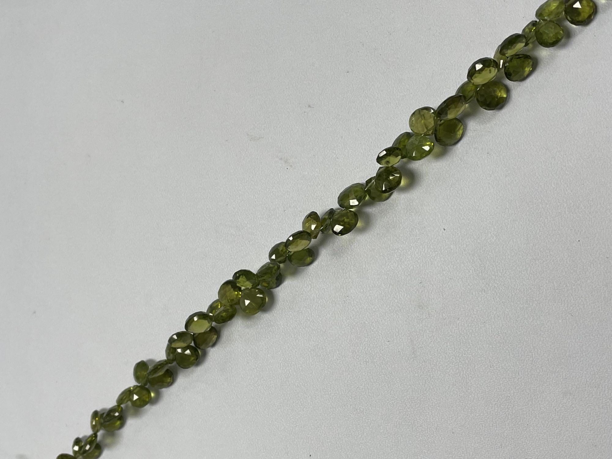 Green Vesuvianite Heart Faceted