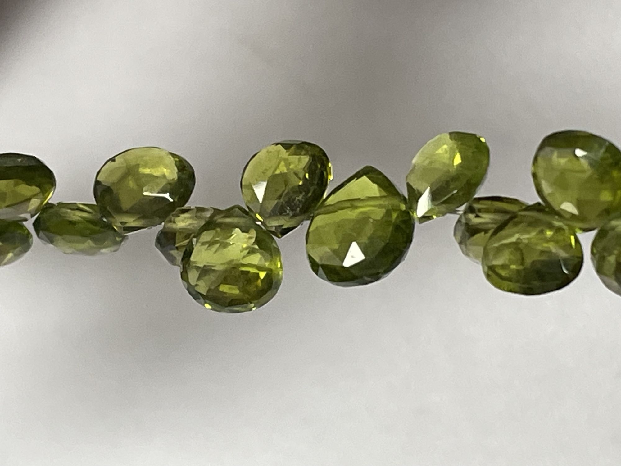 Green Vesuvianite Heart Faceted