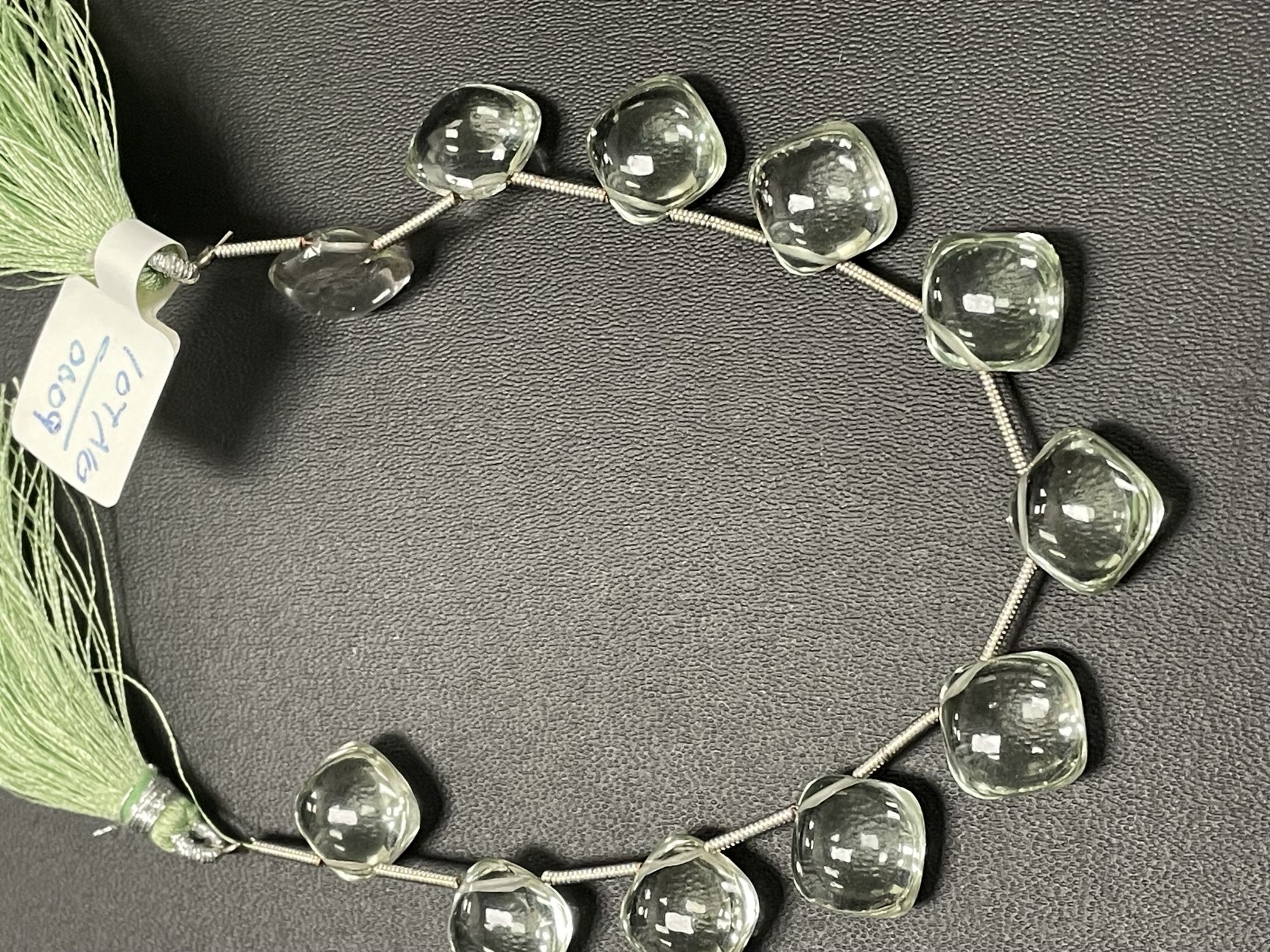 Green Amethyst Cushion Smooth