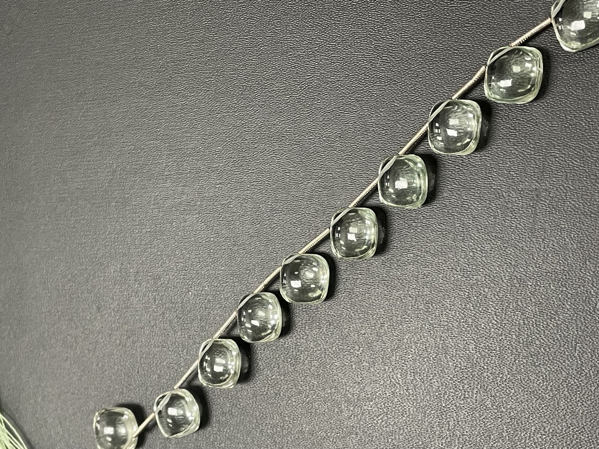 Green Amethyst Cushion Smooth