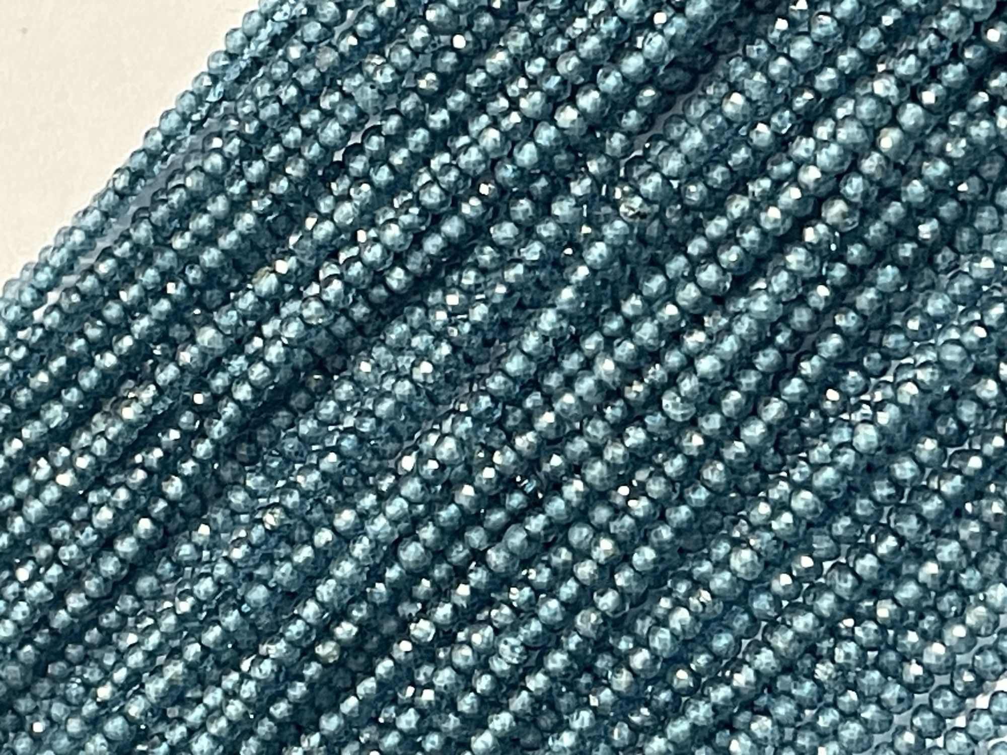 London Blue Topaz Rondelle Faceted