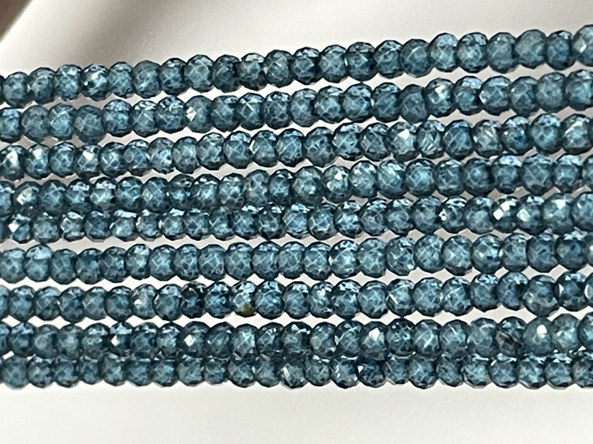 London Blue Topaz Rondelle Faceted