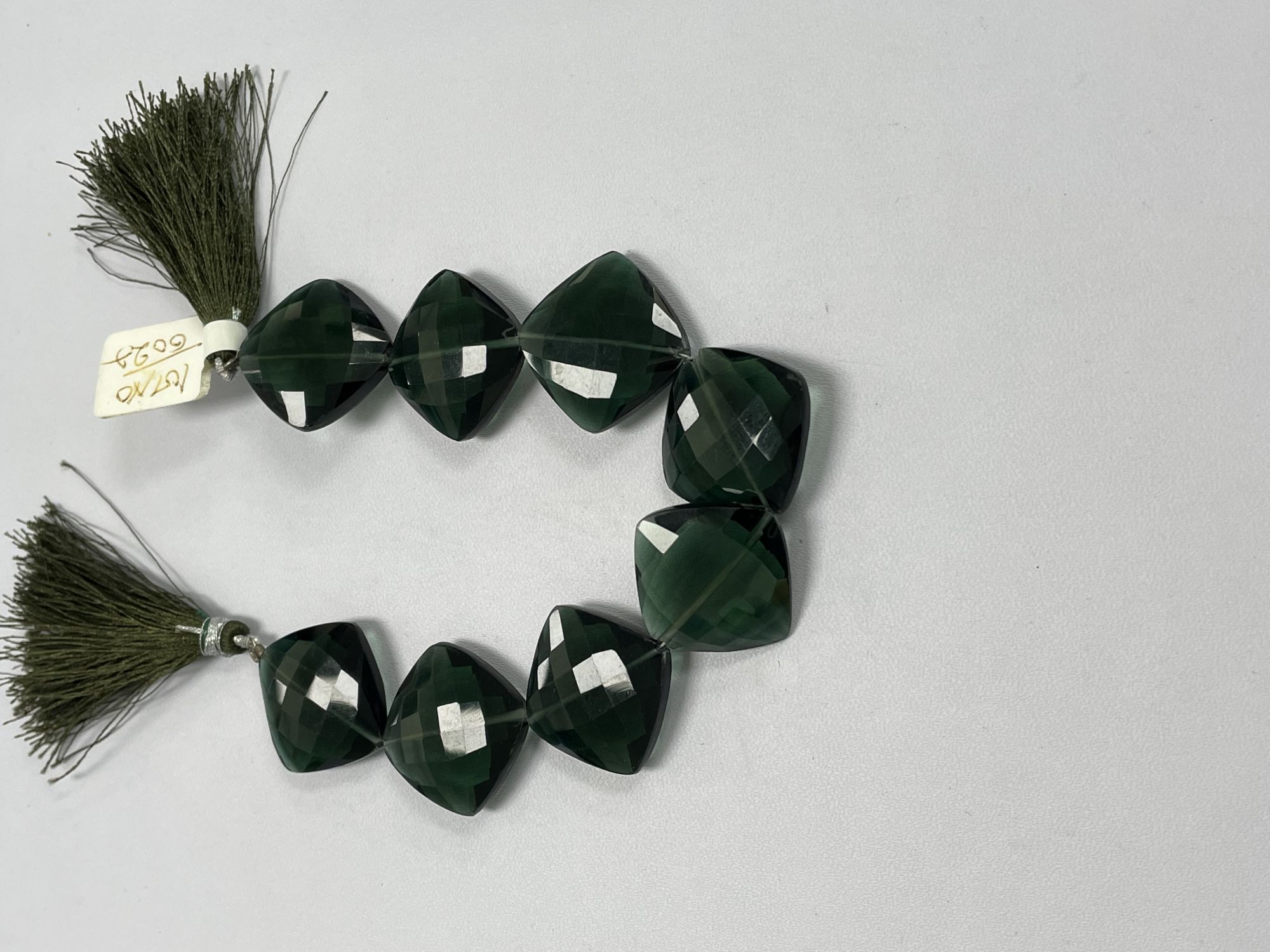 Olive Hydro Quartz Cushion Faceted