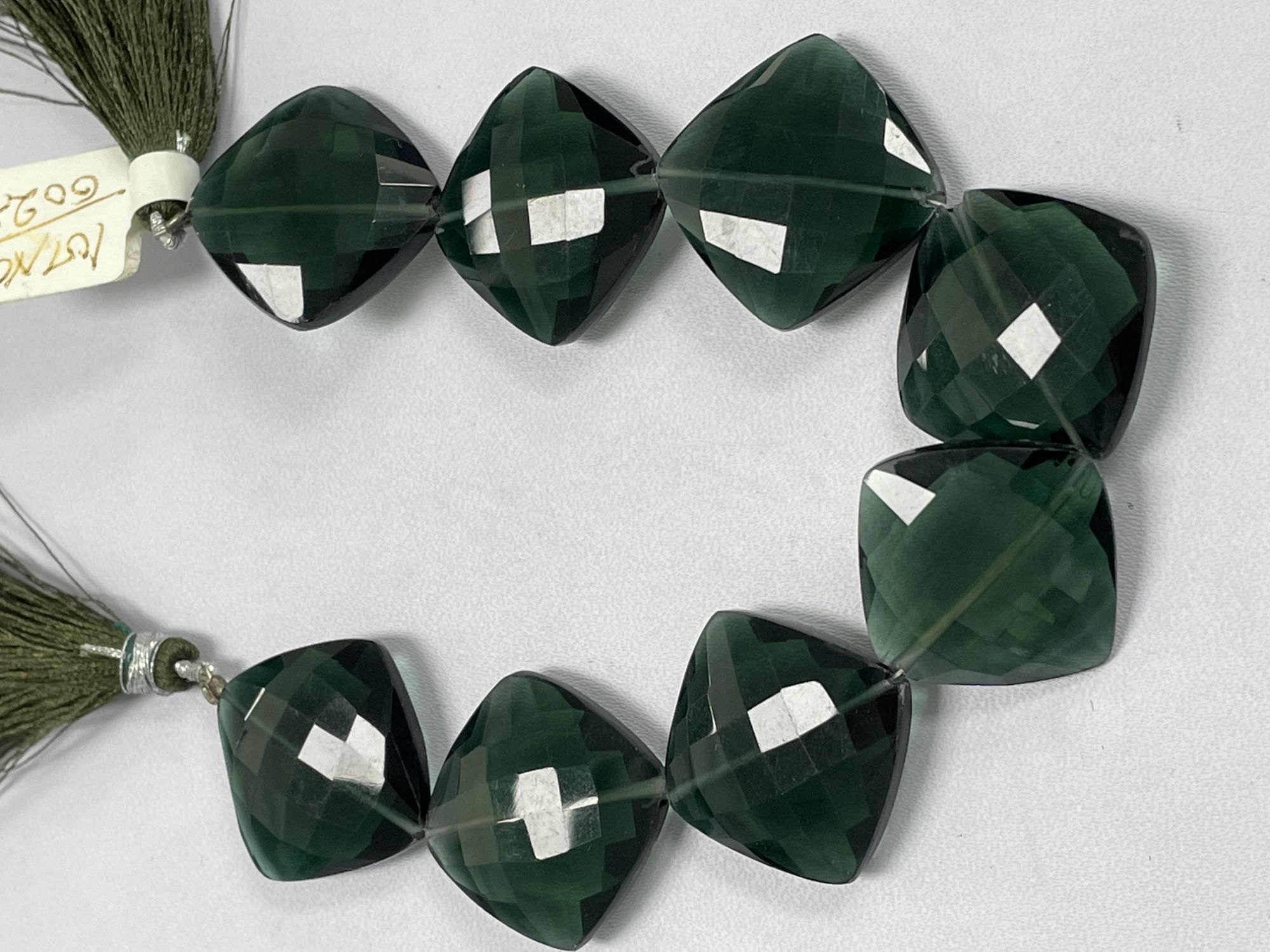 Olive Hydro Quartz Cushion Faceted