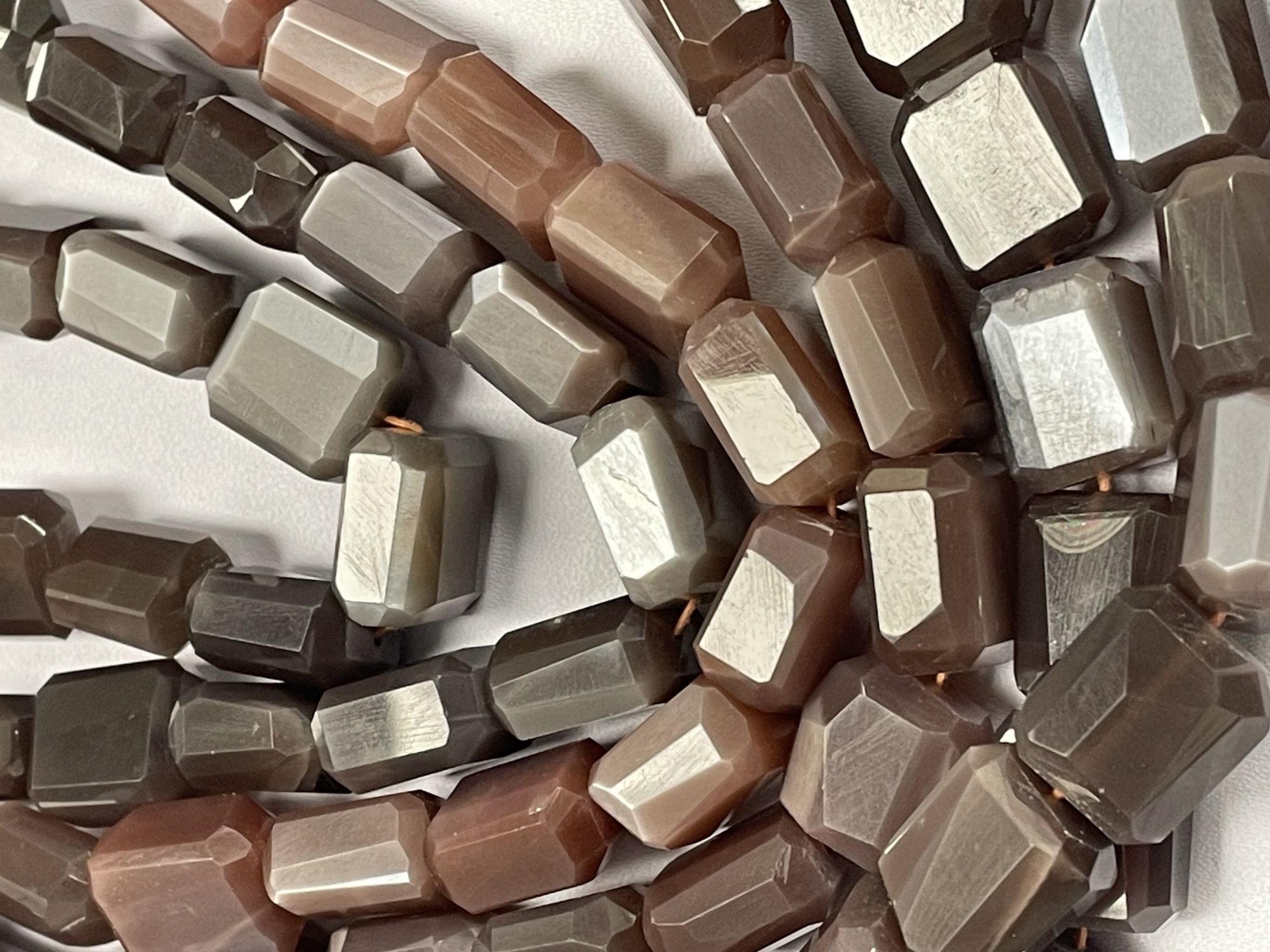 Chocolate Moonstone Nugget Faceted