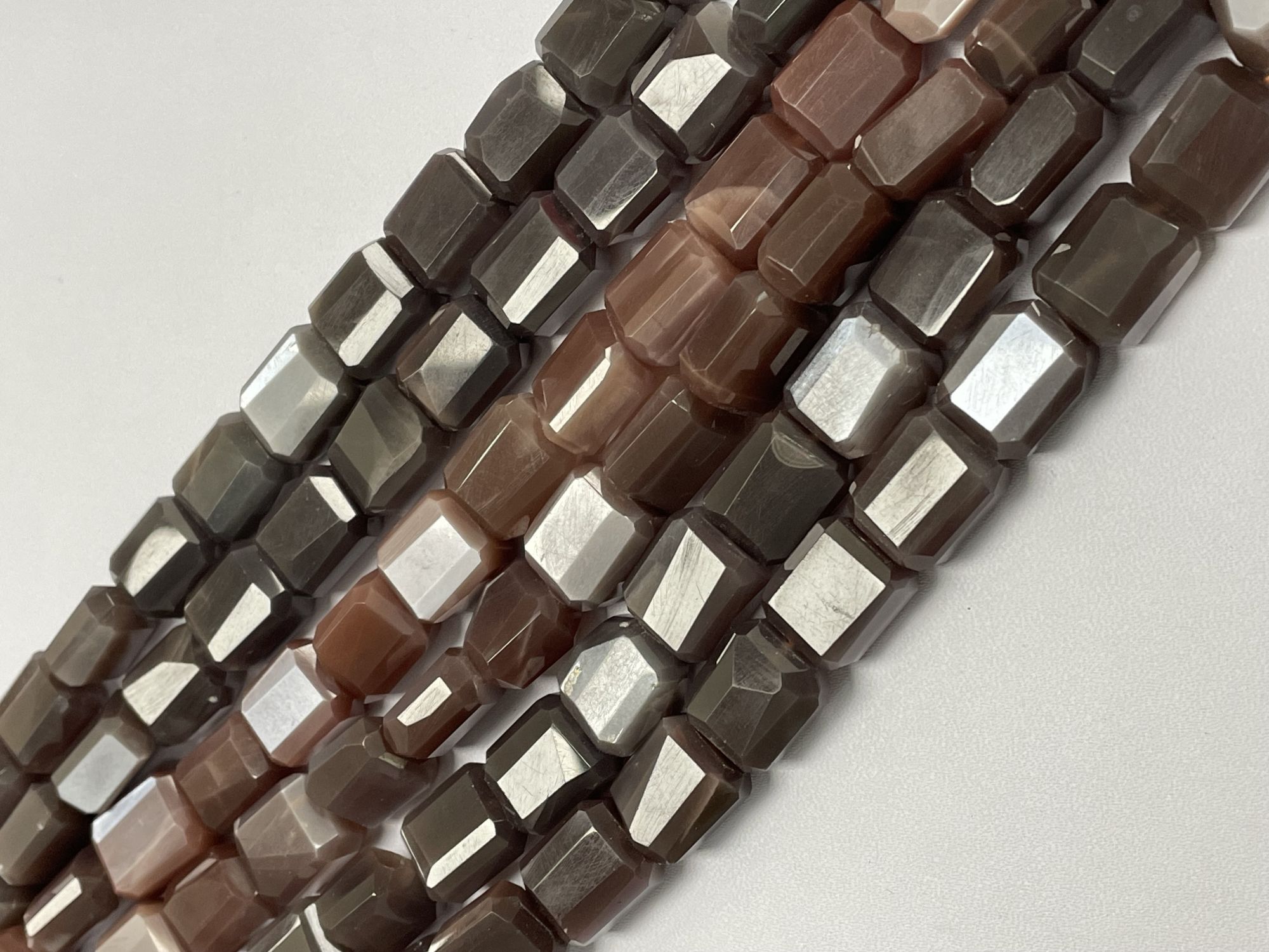 Chocolate Moonstone Nugget Faceted