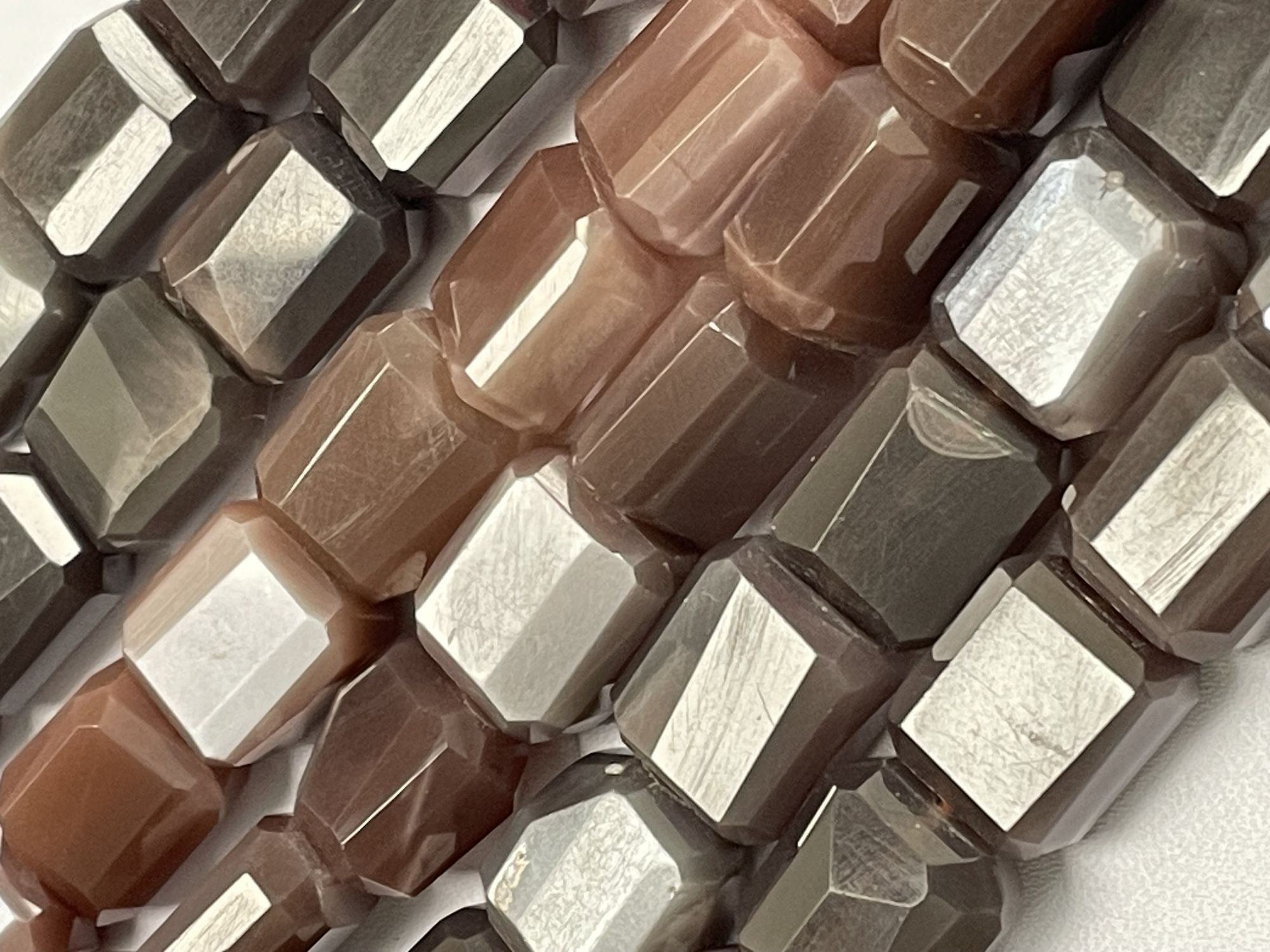 Chocolate Moonstone Nugget Faceted