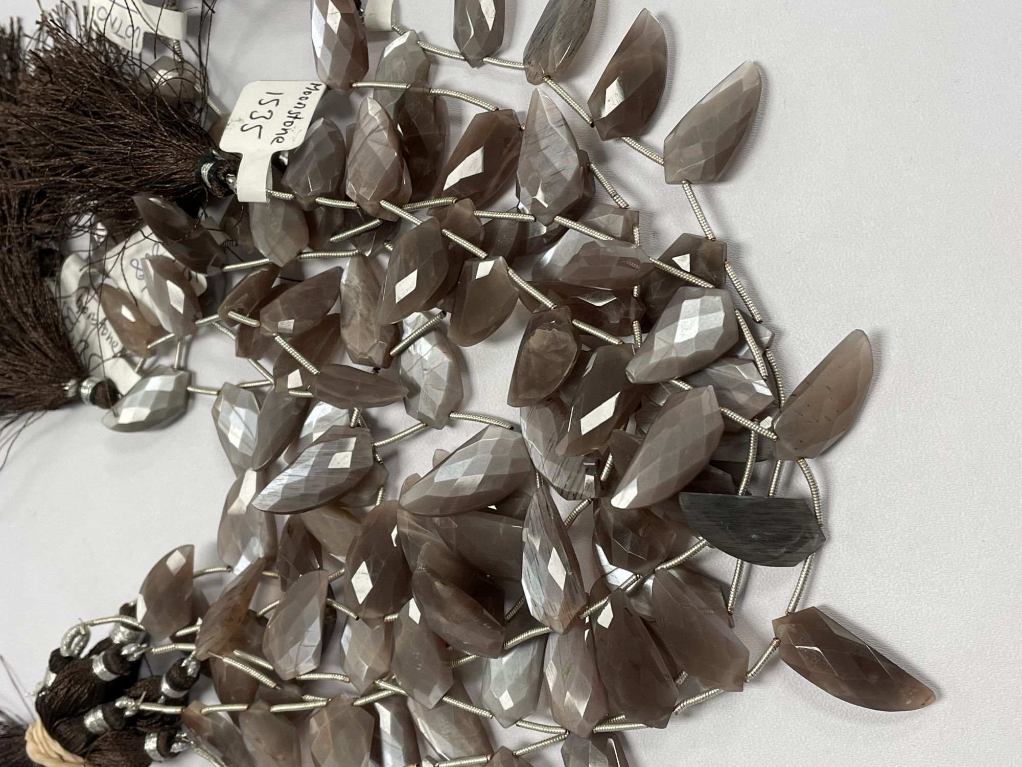 Chocolate Moonstone Tooth Cut Faceted