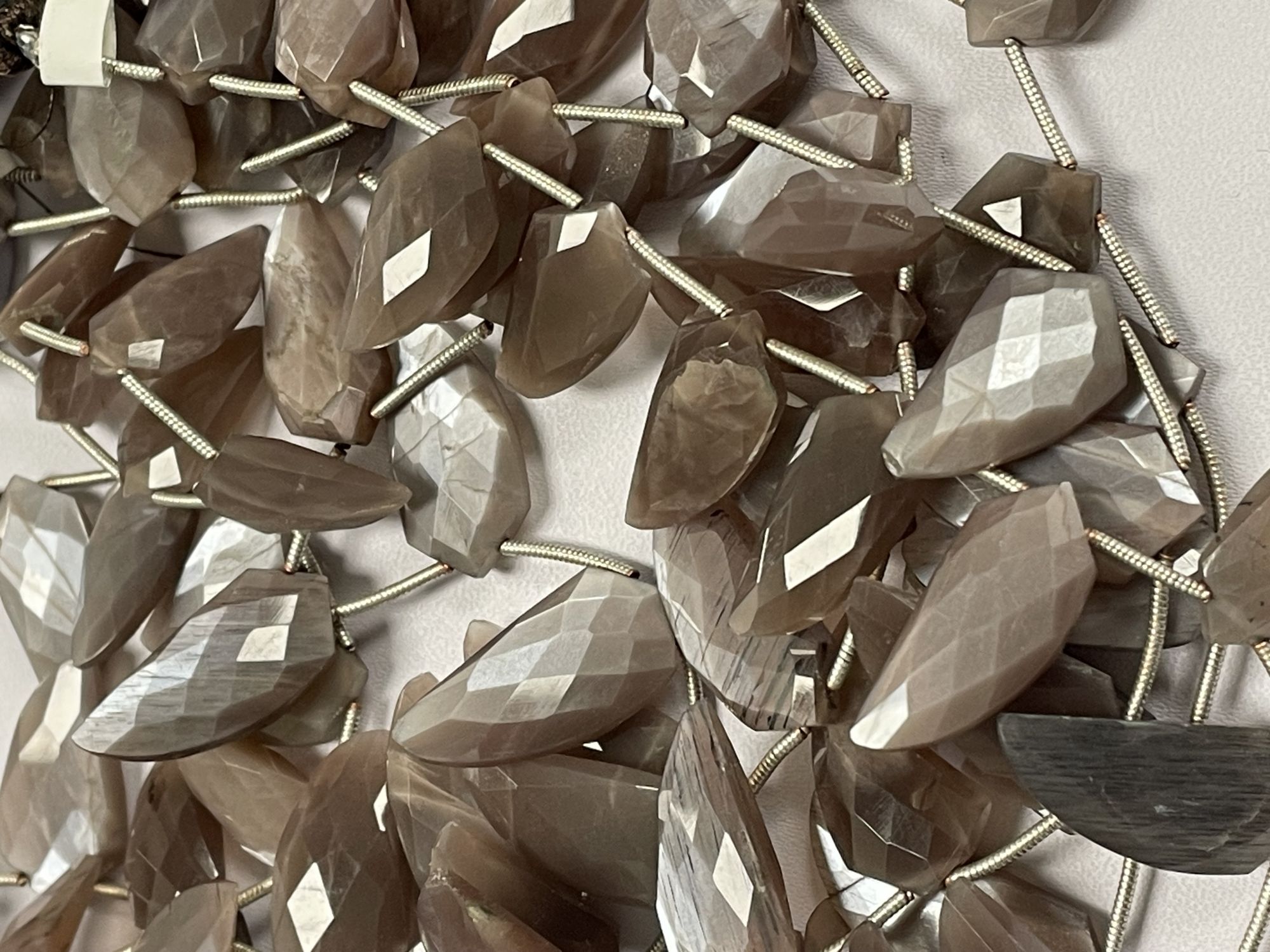 Chocolate Moonstone Tooth Cut Faceted