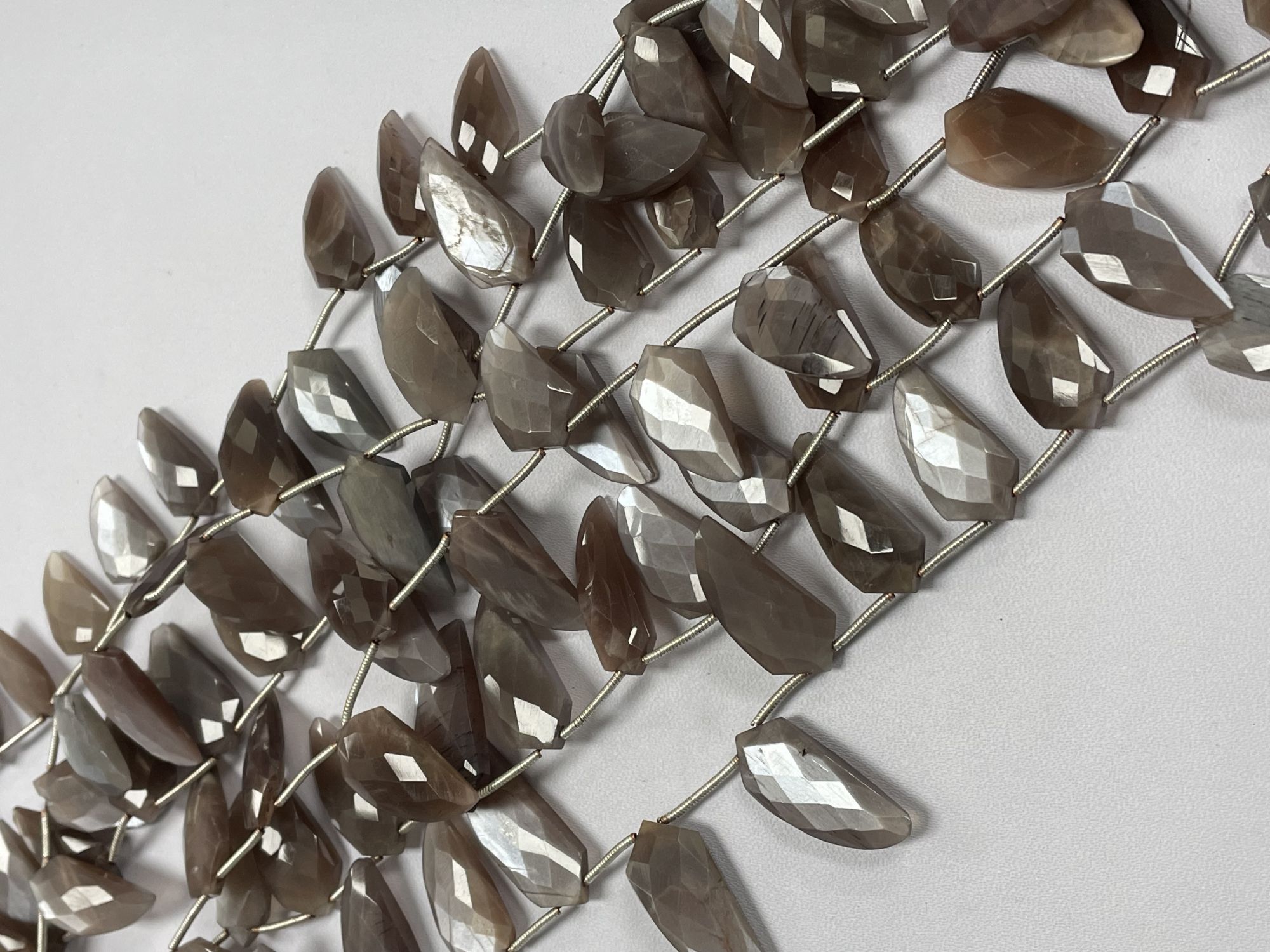 Chocolate Moonstone Tooth Cut Faceted