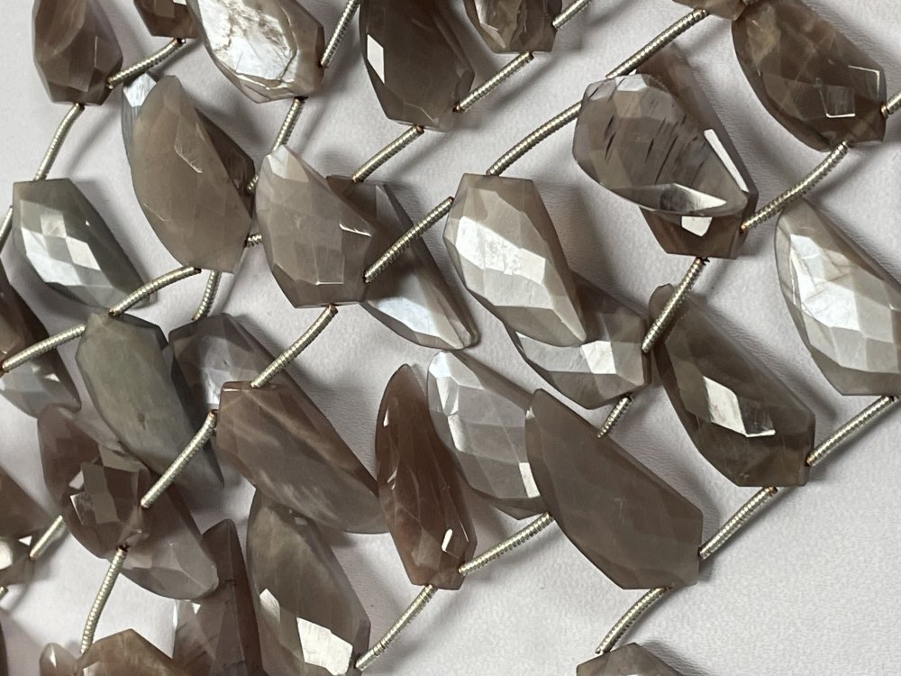 Chocolate Moonstone Tooth Cut Faceted