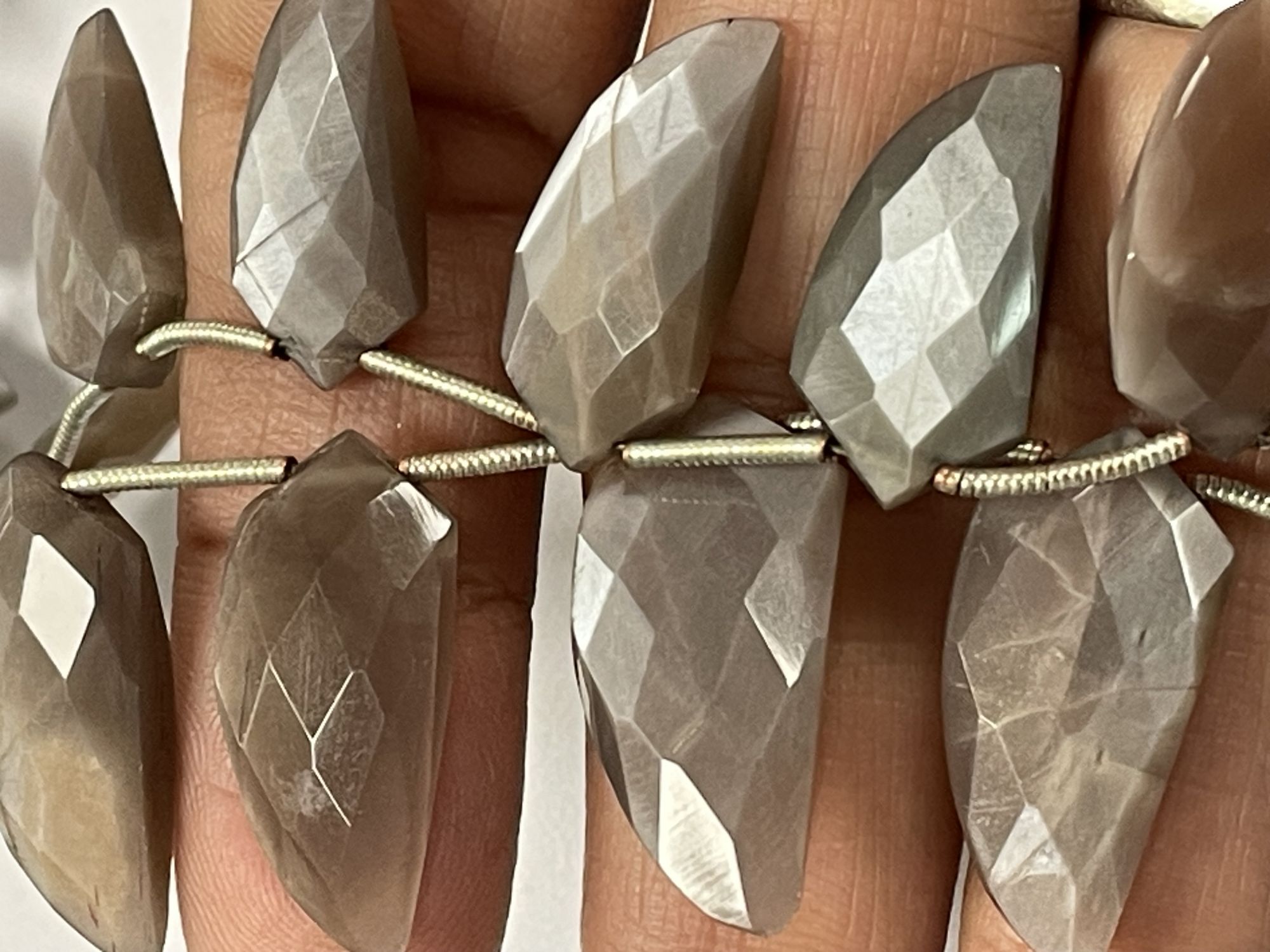 Chocolate Moonstone Tooth Cut Faceted