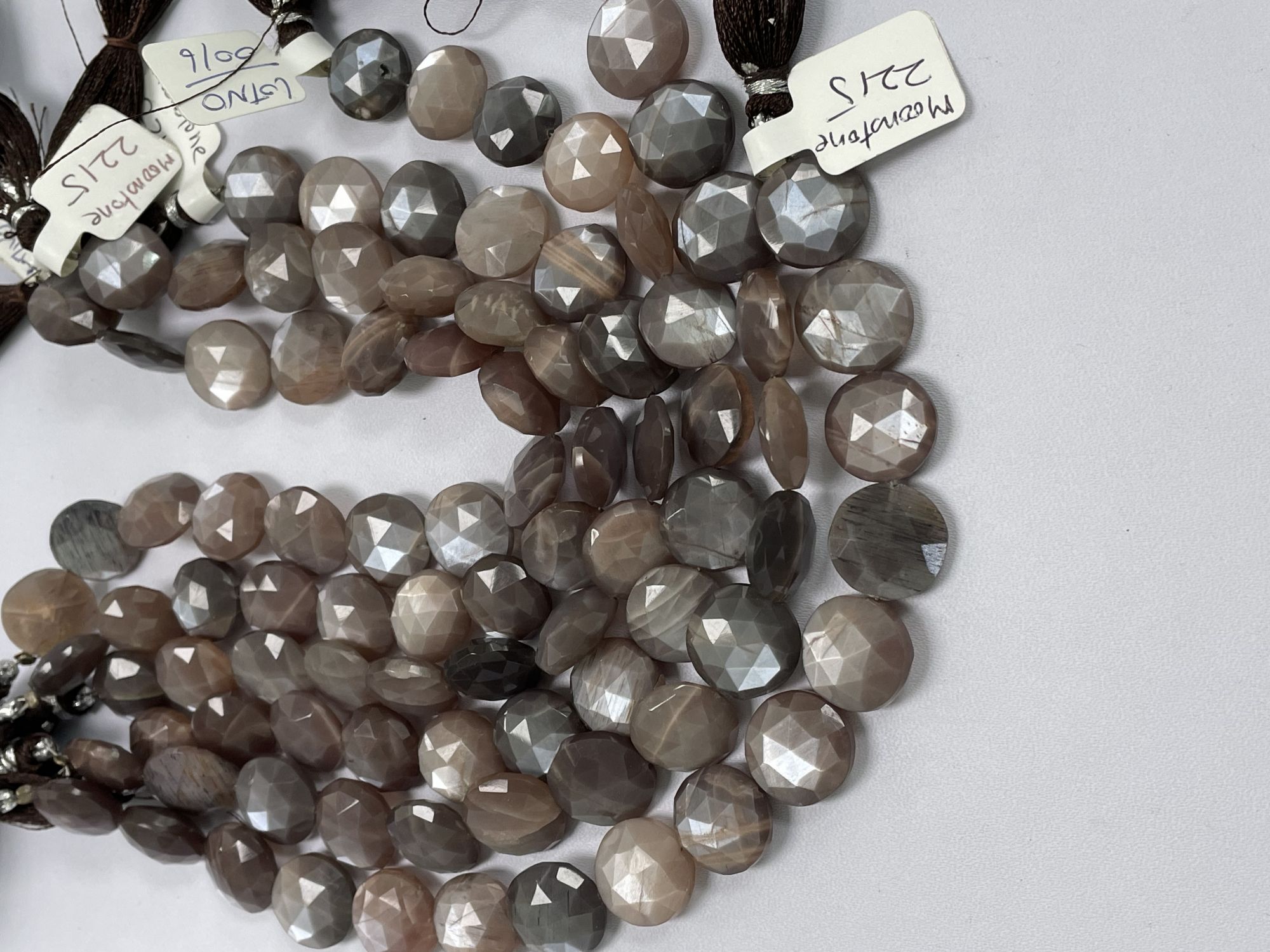 Chocolate Moonstone Coin Faceted