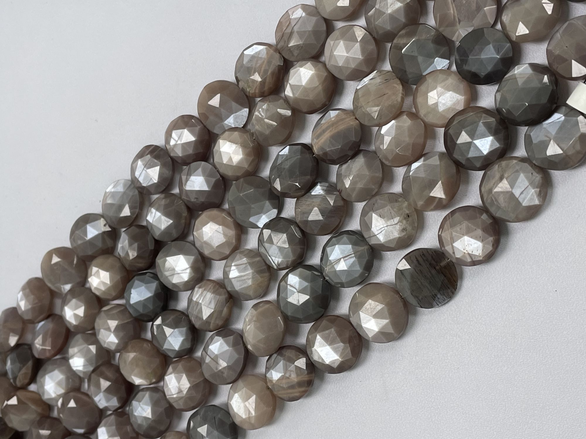 Chocolate Moonstone Coin Faceted