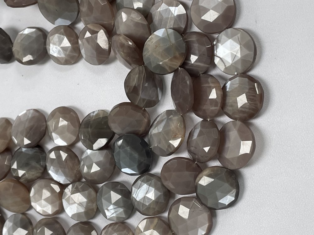 Chocolate Moonstone Coin Faceted