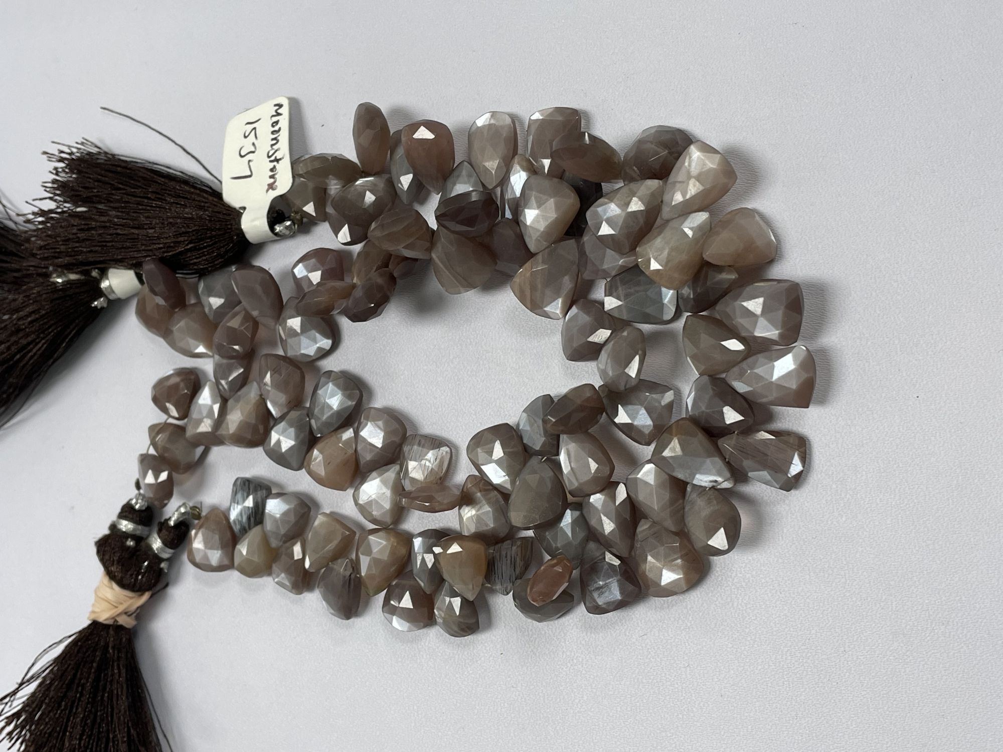 Chocolate Moonstone Fan Cut Faceted