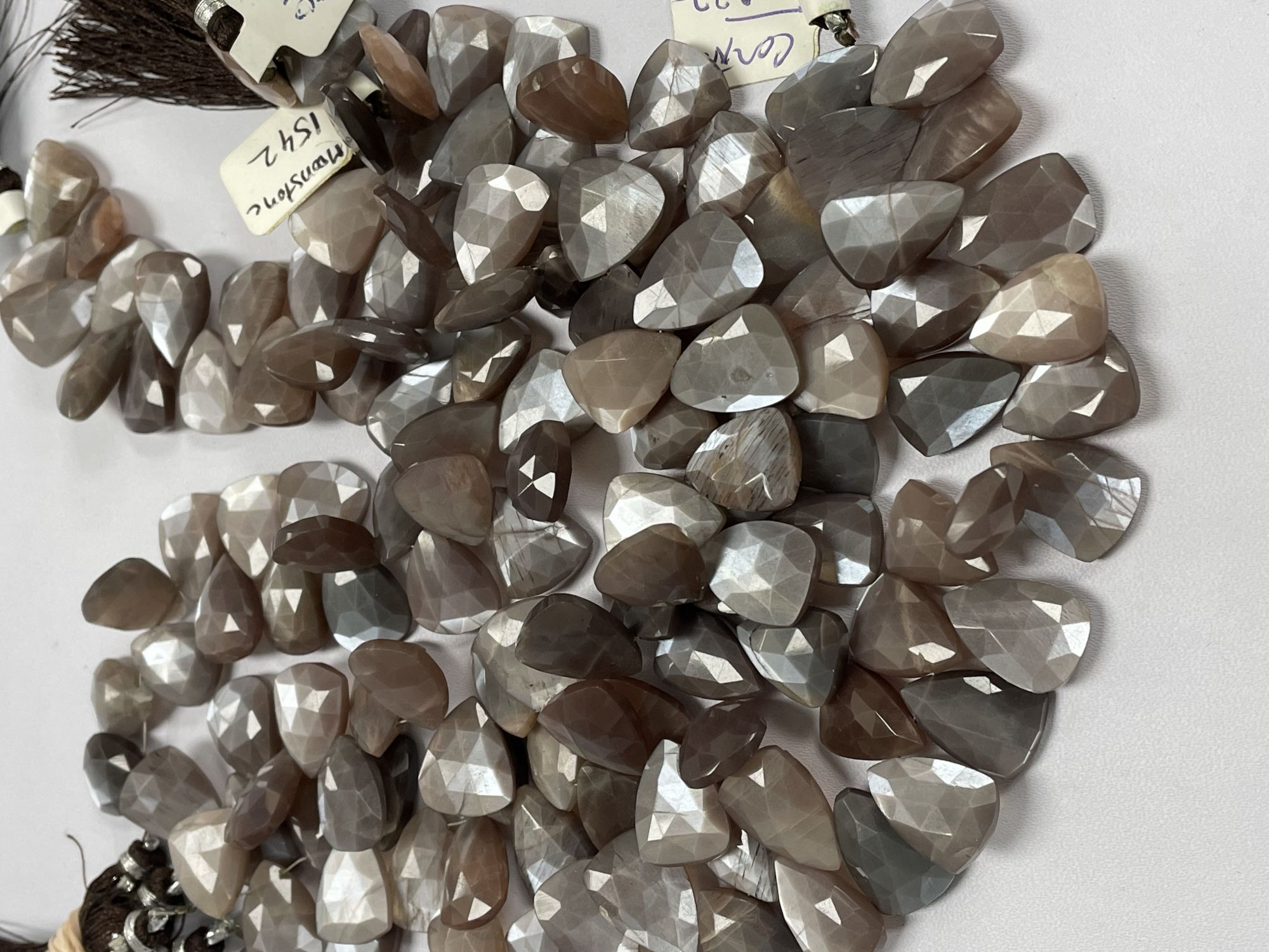 Chocolate Moonstone Fan Cut Faceted