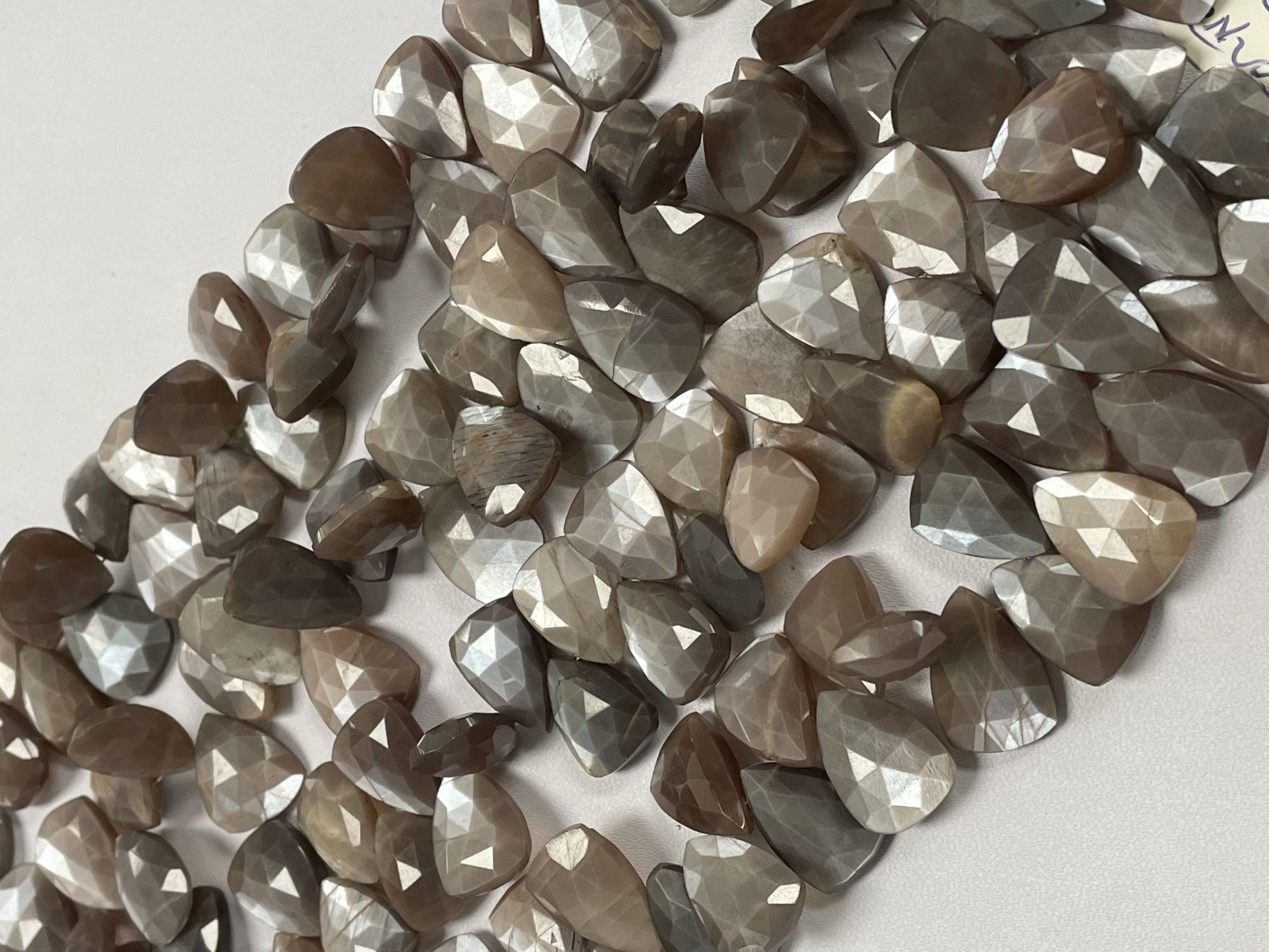 Chocolate Moonstone Fan Cut Faceted