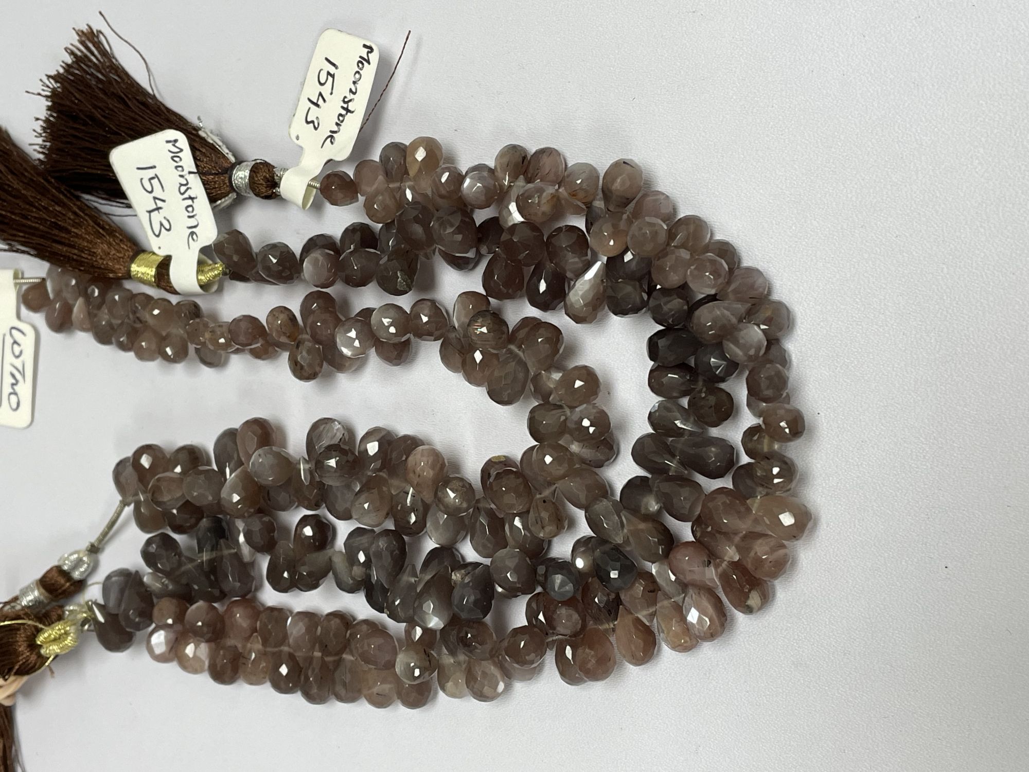 Chocolate Moonstone Drop Faceted