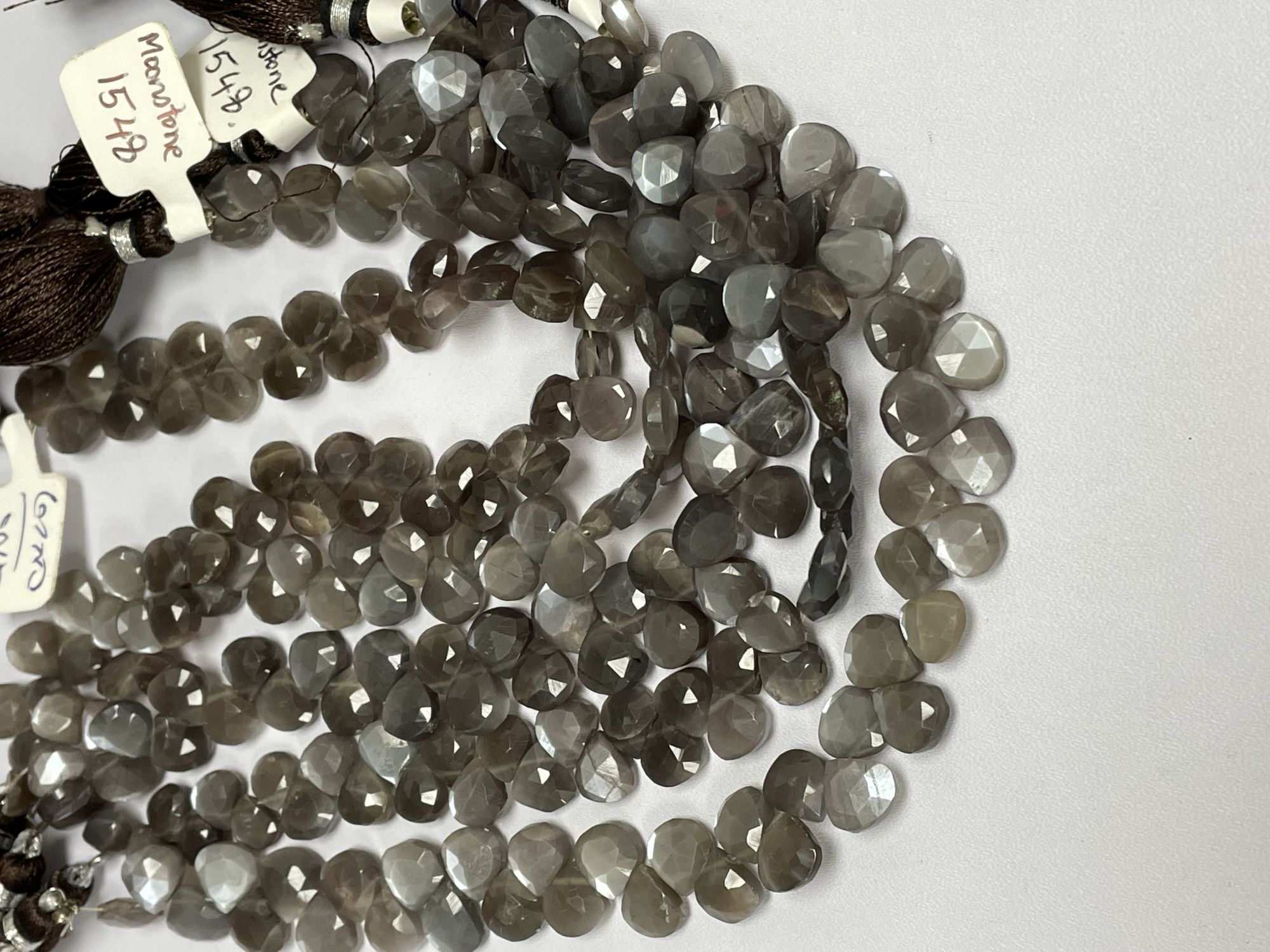 Chocolate Moonstone Heart Faceted