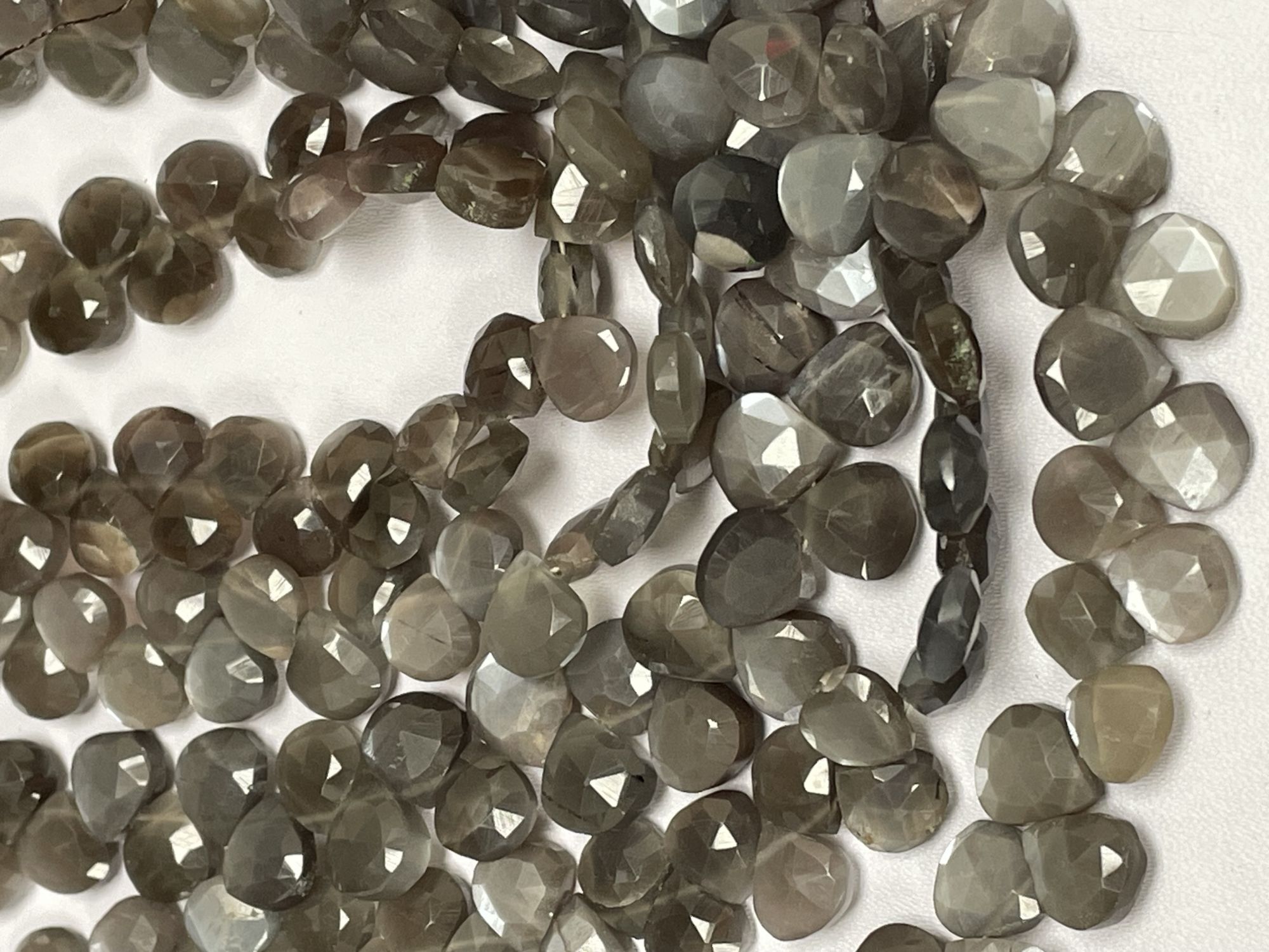 Chocolate Moonstone Heart Faceted