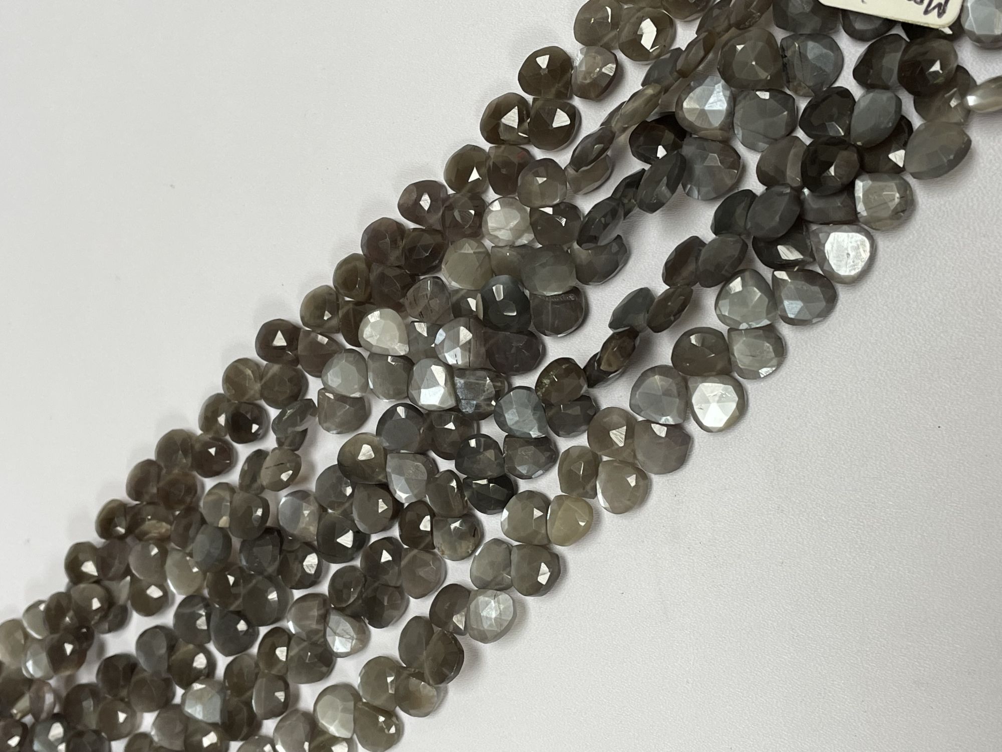 Chocolate Moonstone Heart Faceted