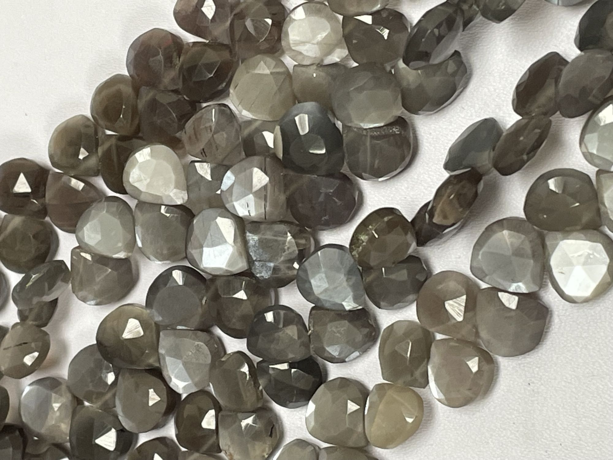 Chocolate Moonstone Heart Faceted