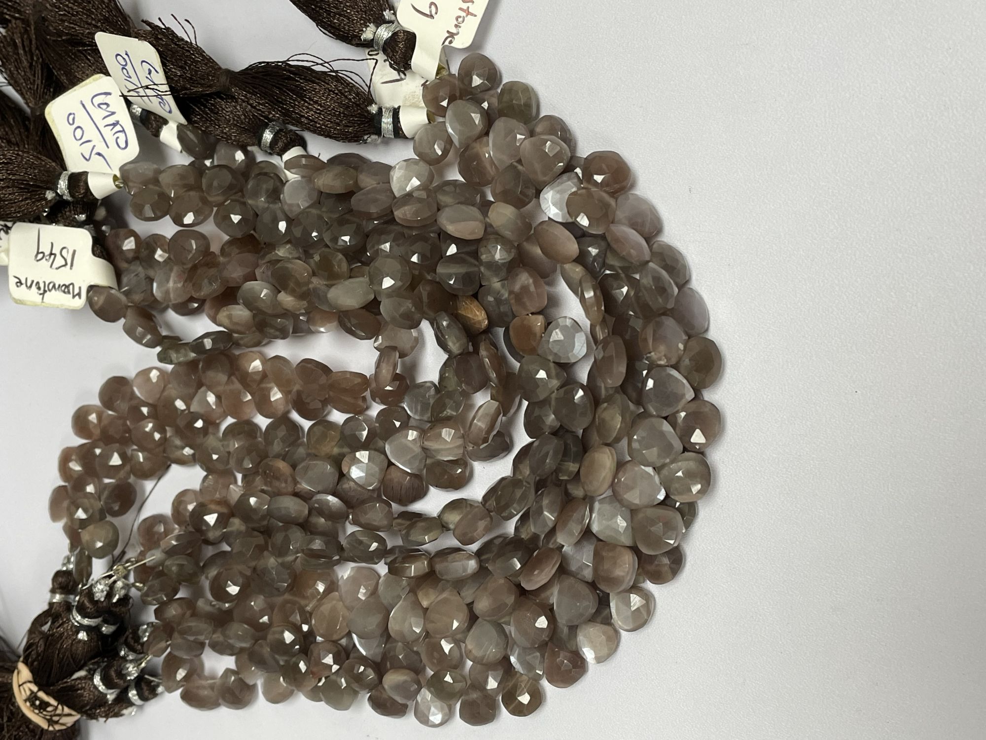 Chocolate Moonstone Heart Faceted