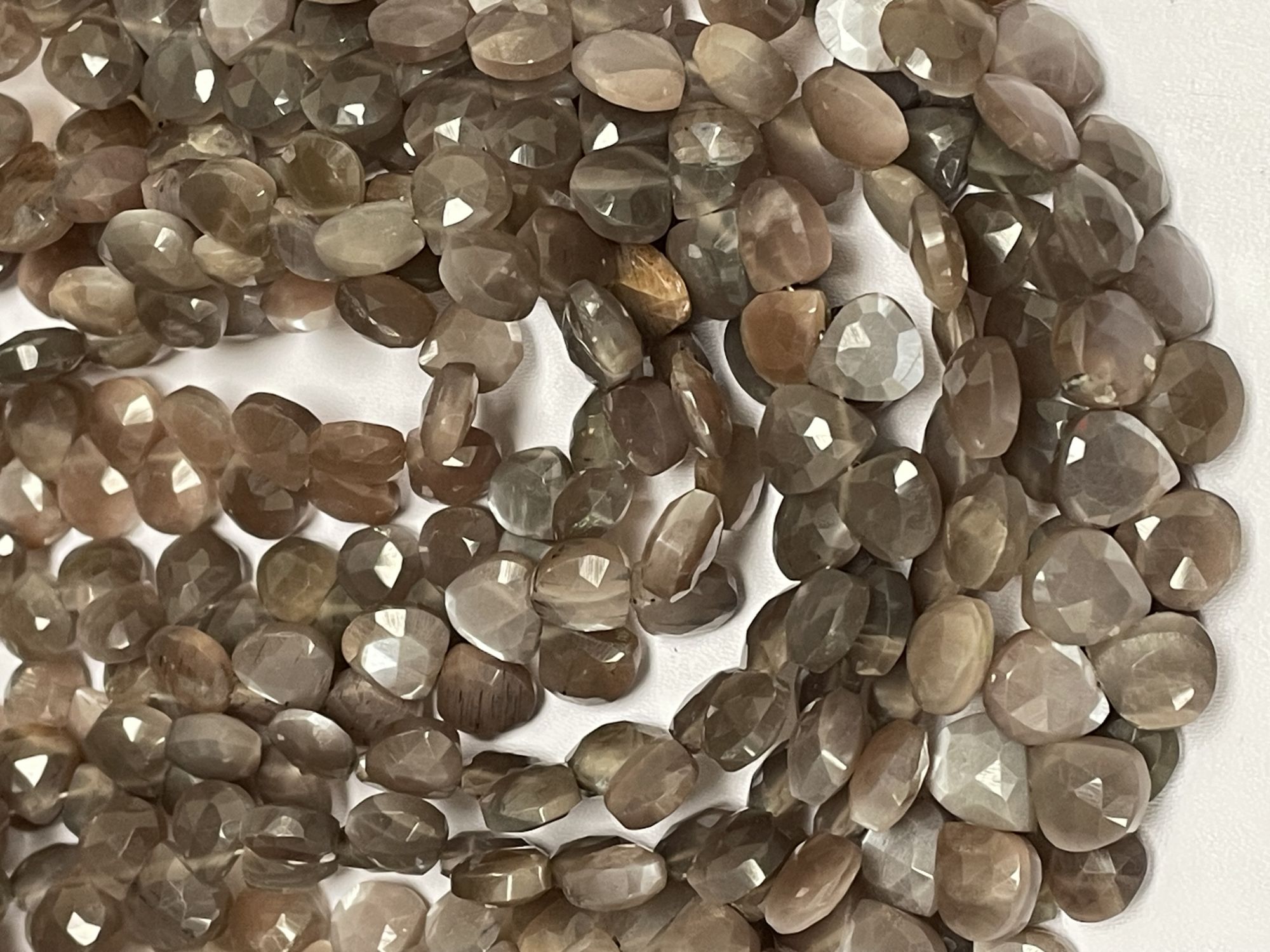 Chocolate Moonstone Heart Faceted