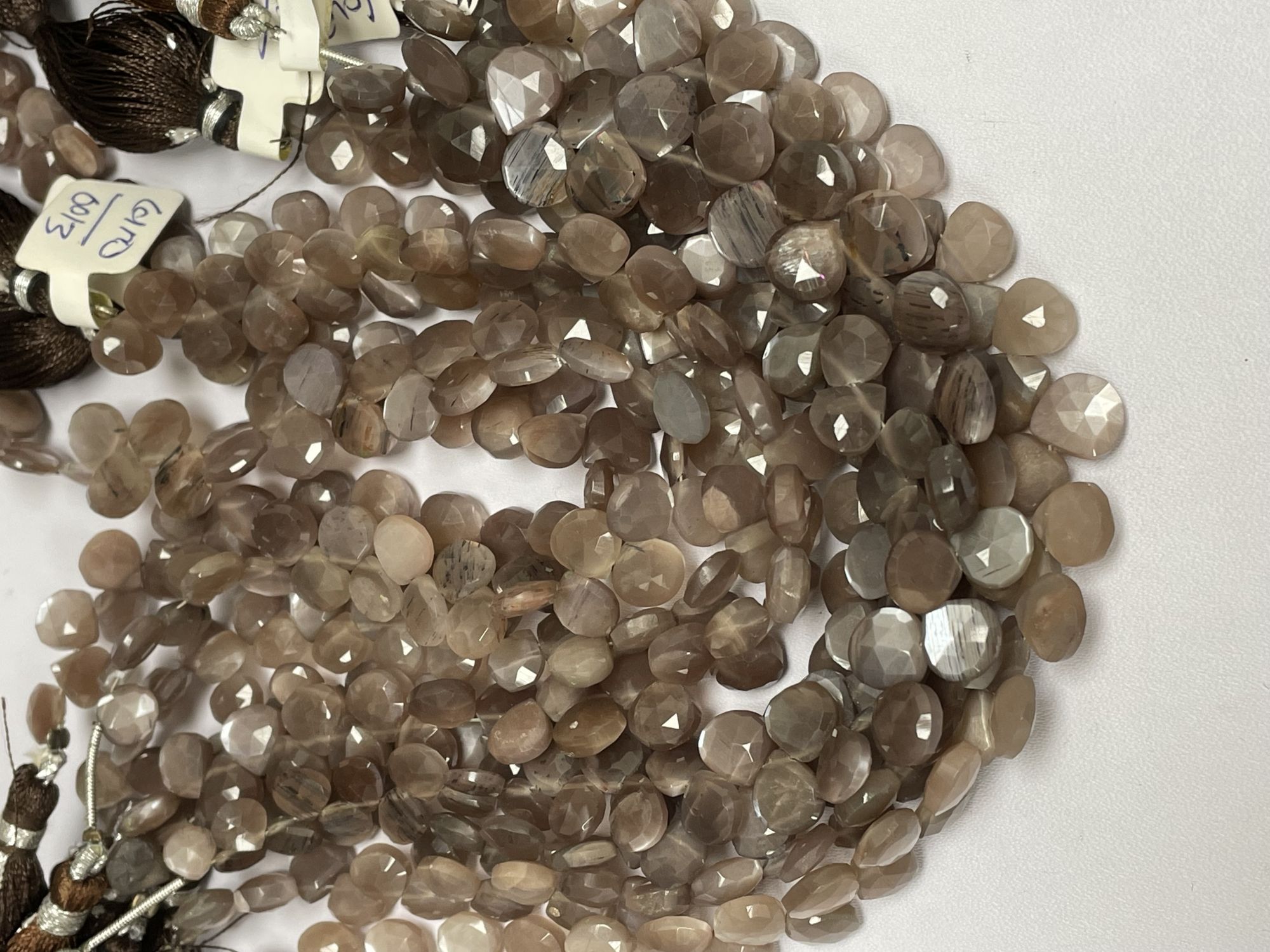 Chocolate Moonstone Heart Faceted
