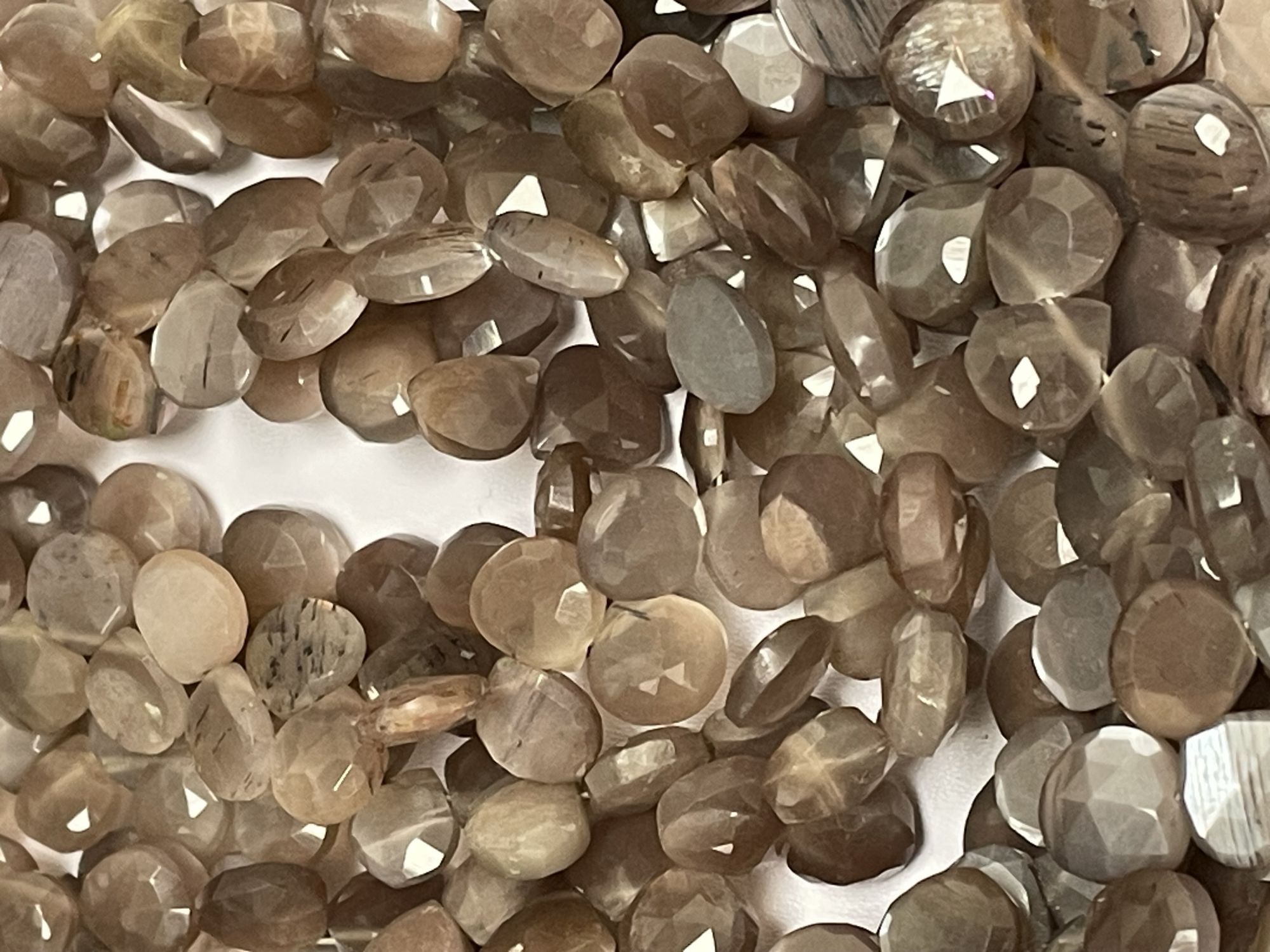 Chocolate Moonstone Heart Faceted