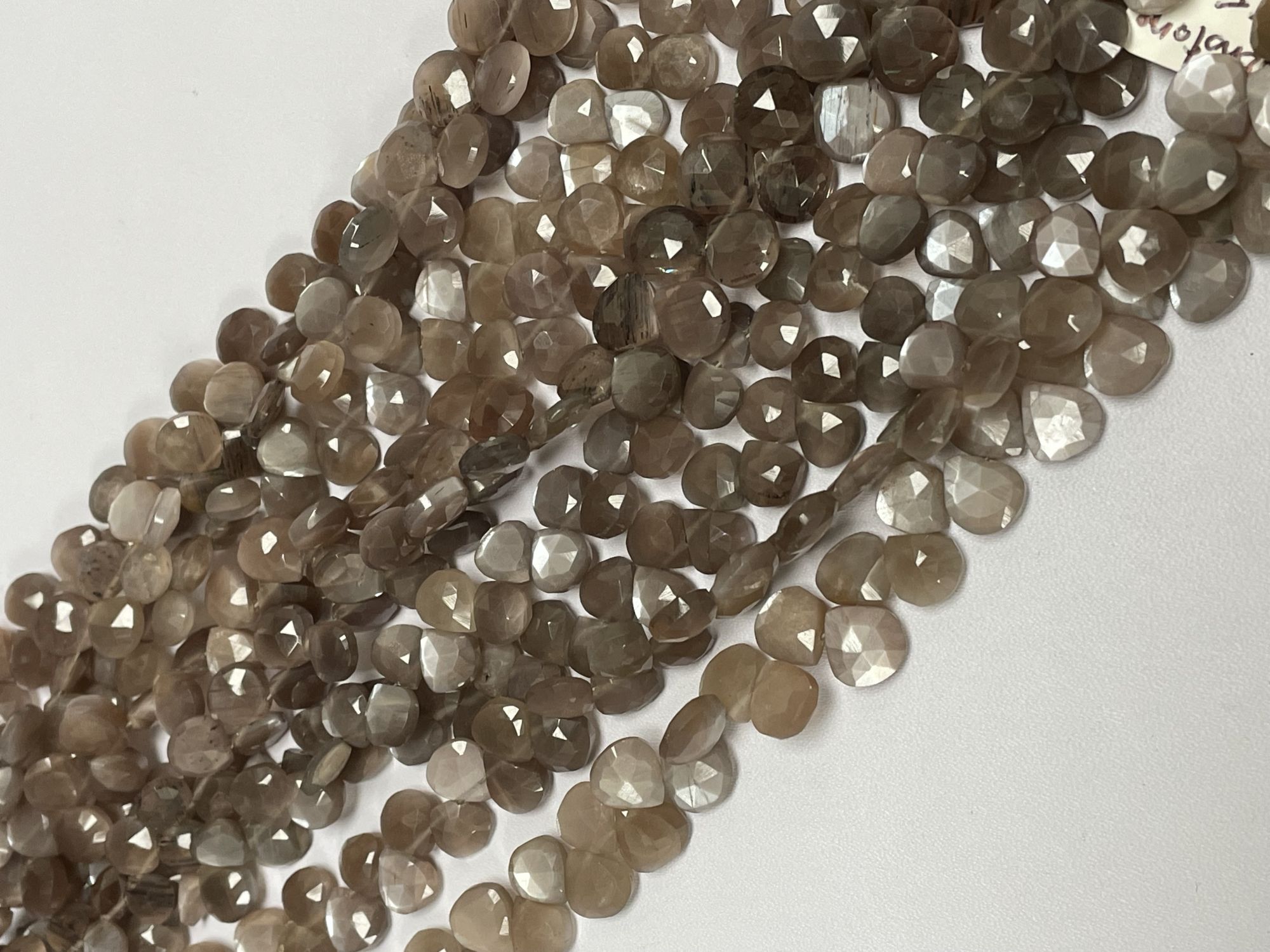 Chocolate Moonstone Heart Faceted