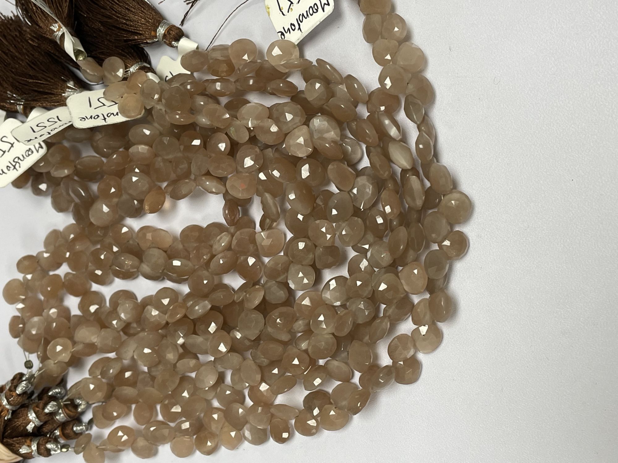 Chocolate Moonstone Heart Faceted