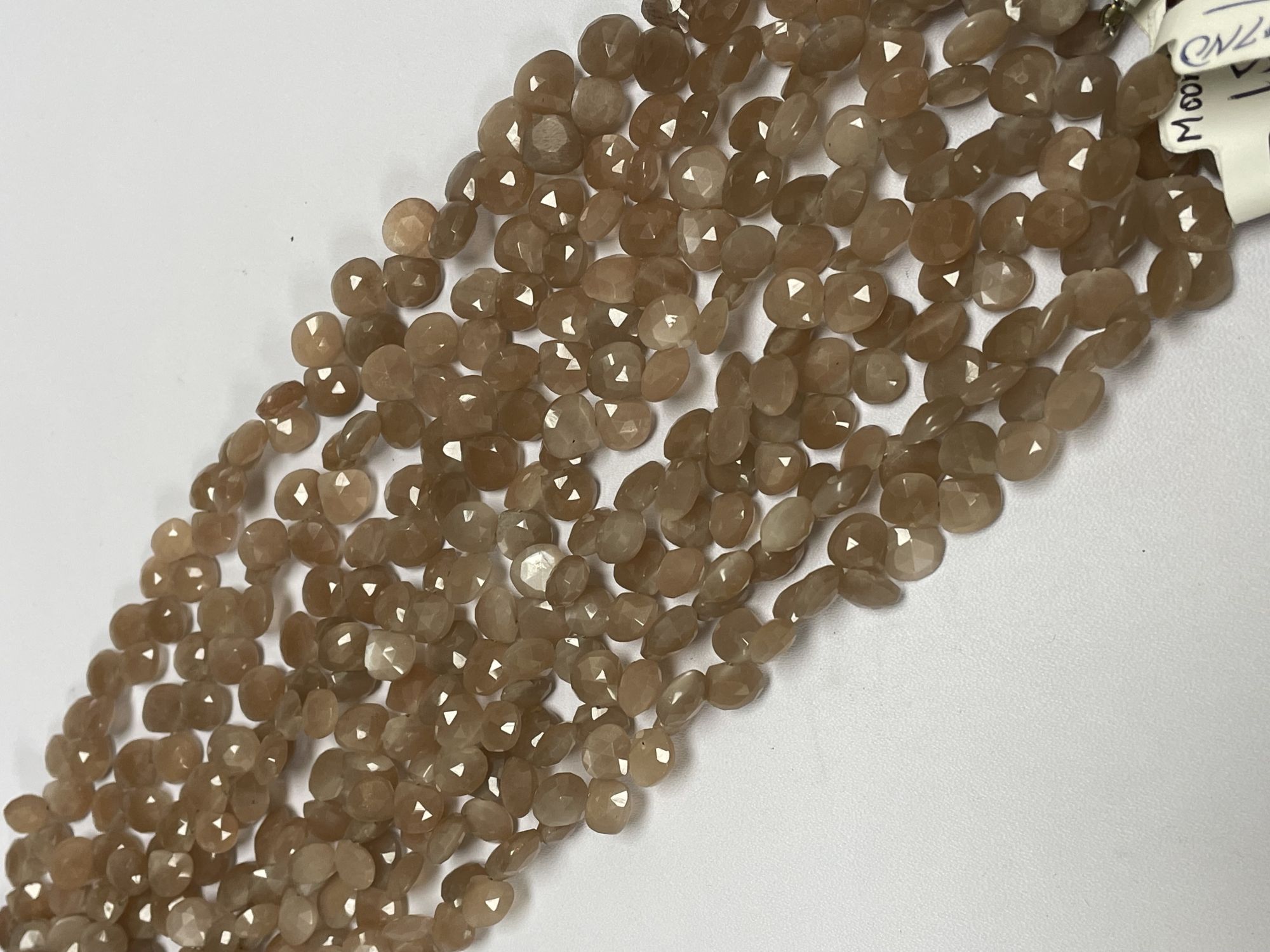 Chocolate Moonstone Heart Faceted