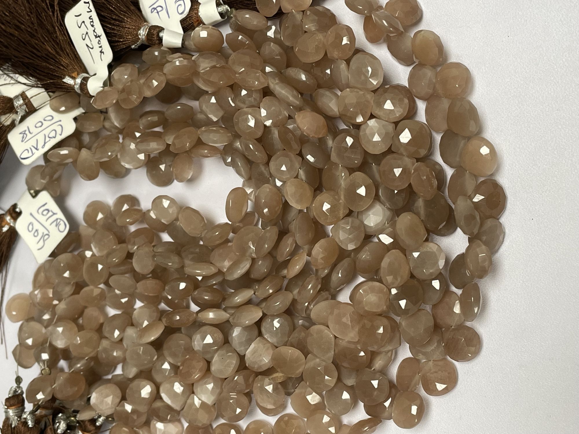 Chocolate Moonstone Heart Faceted