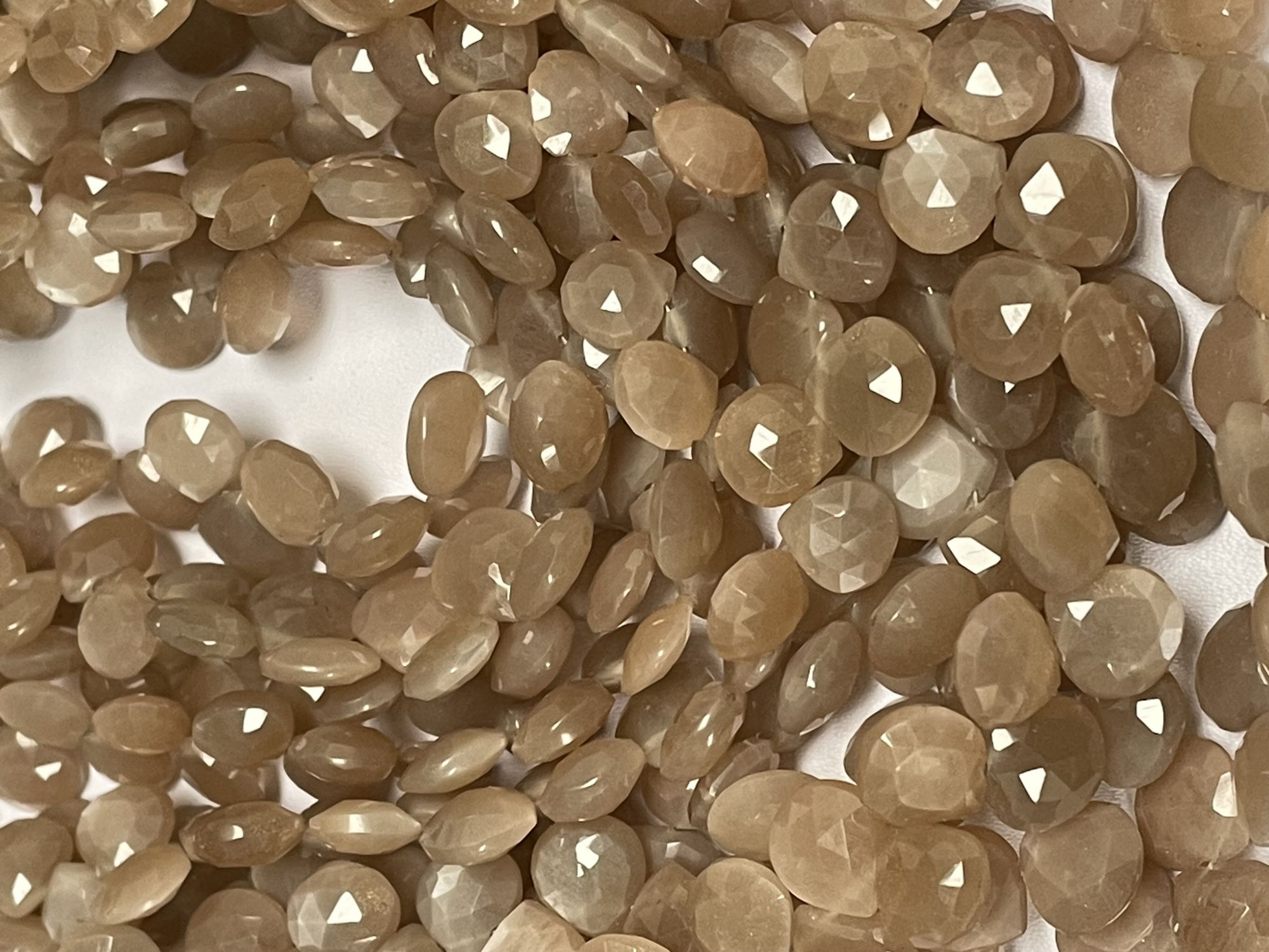 Chocolate Moonstone Heart Faceted